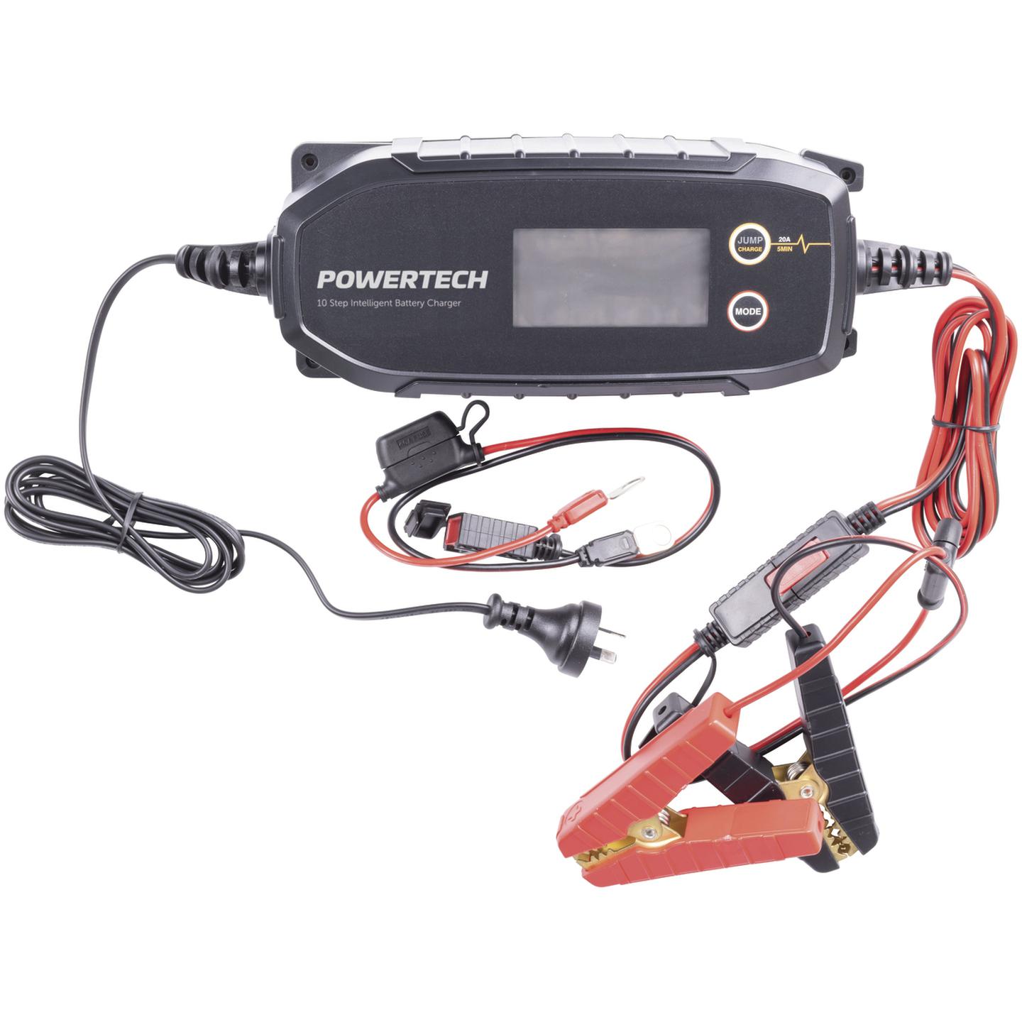 12/24VDC 15A 10-Step Intelligent Lead Acid and Lithium Battery Charger