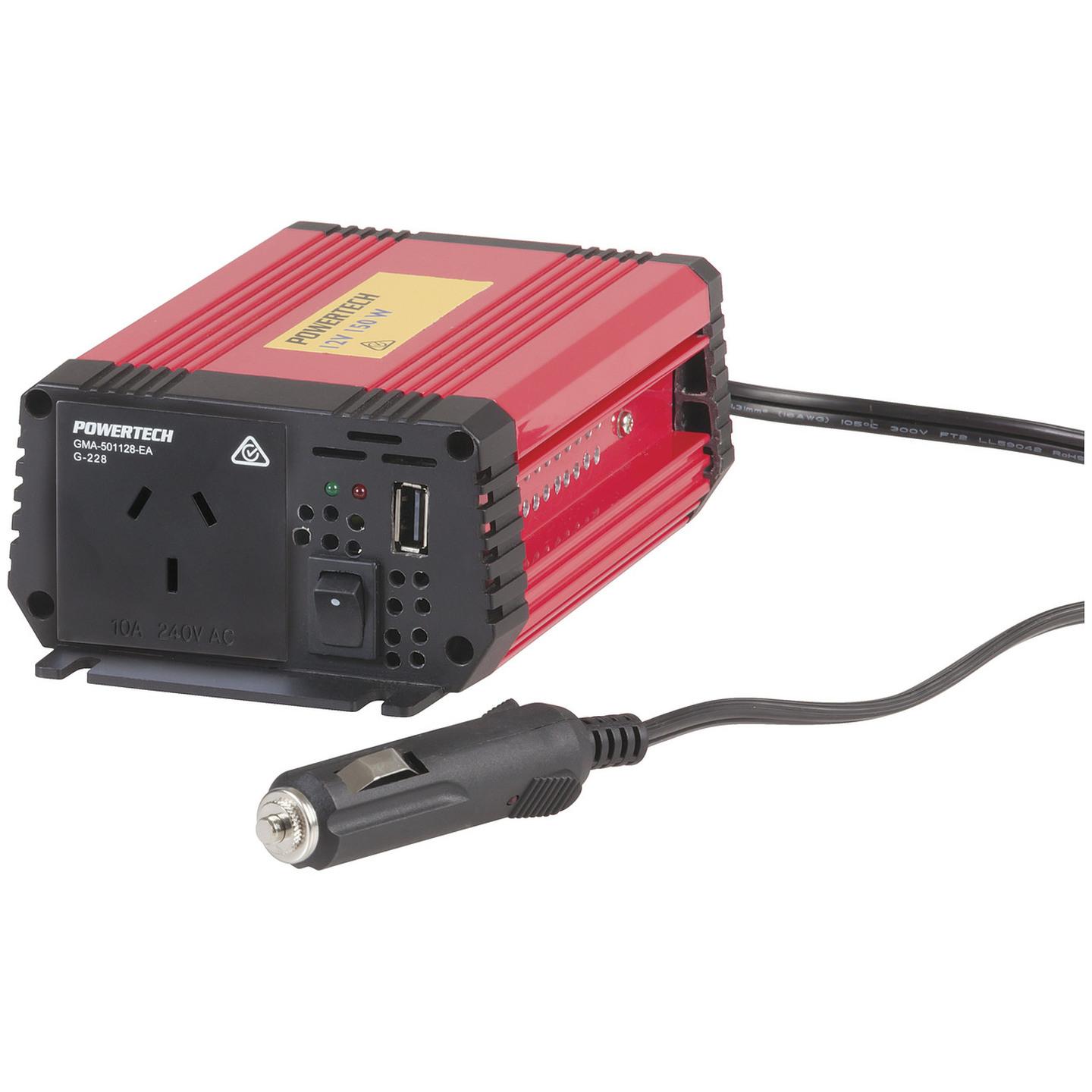 150W 450W Surge 12VDC to 240VAC Inverter with USB