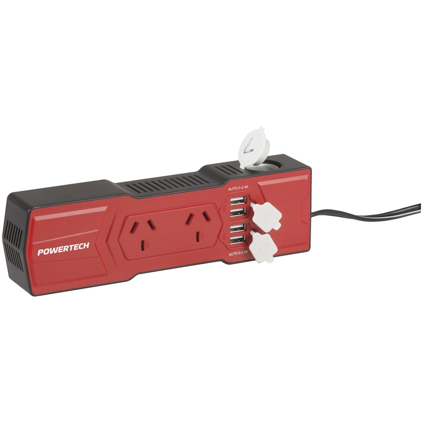 200W Inverter with 4 USB Outlets