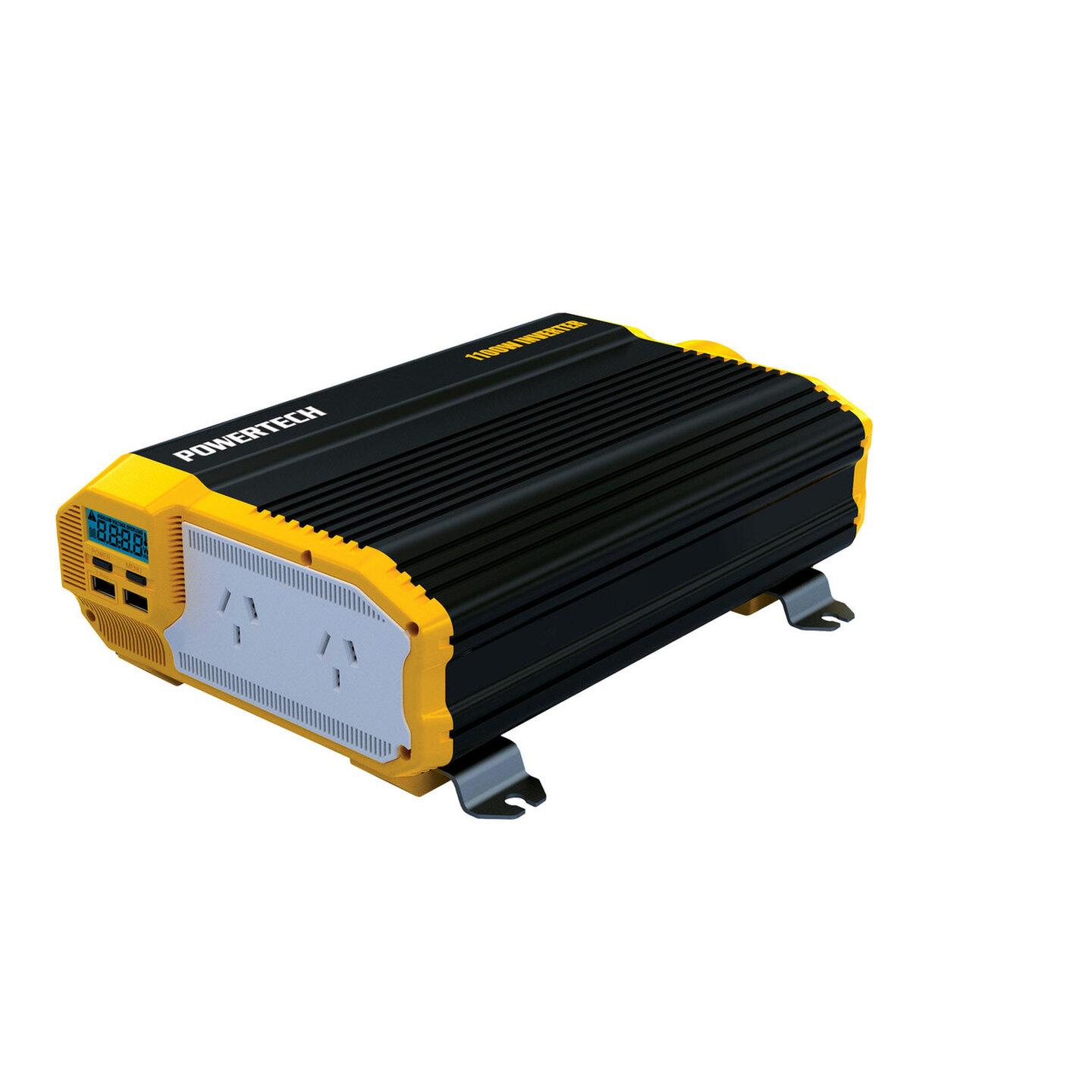 1100W 2200W 12VDC to 240VAC Modified Sinewave Inverter with 2X2.1USB and LCD Display
