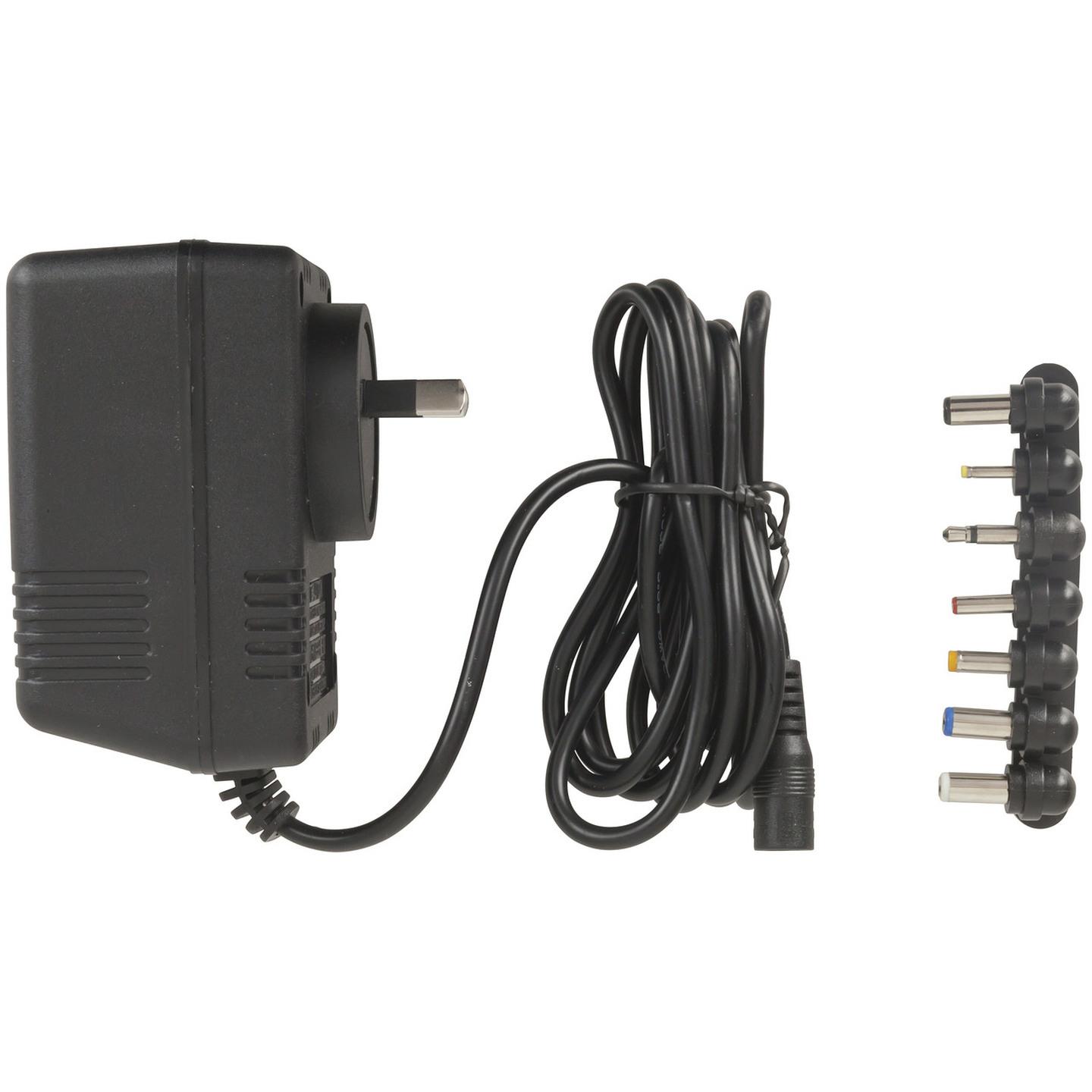 15VAC 1.5A Unregulated Power Supply 7DC Plugs