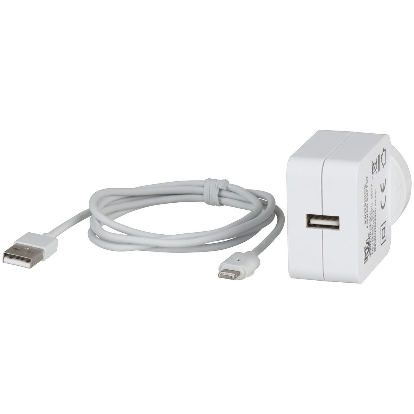 2.4A Wall Charger with Lightning Cable to suit iPhone iPad iPod