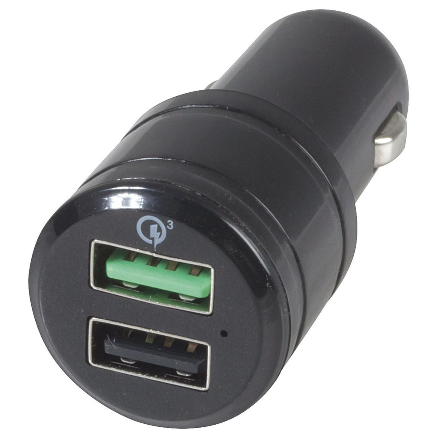 5.4A Dual USB Car Charger with Qualcomm Quick Charge 3.0