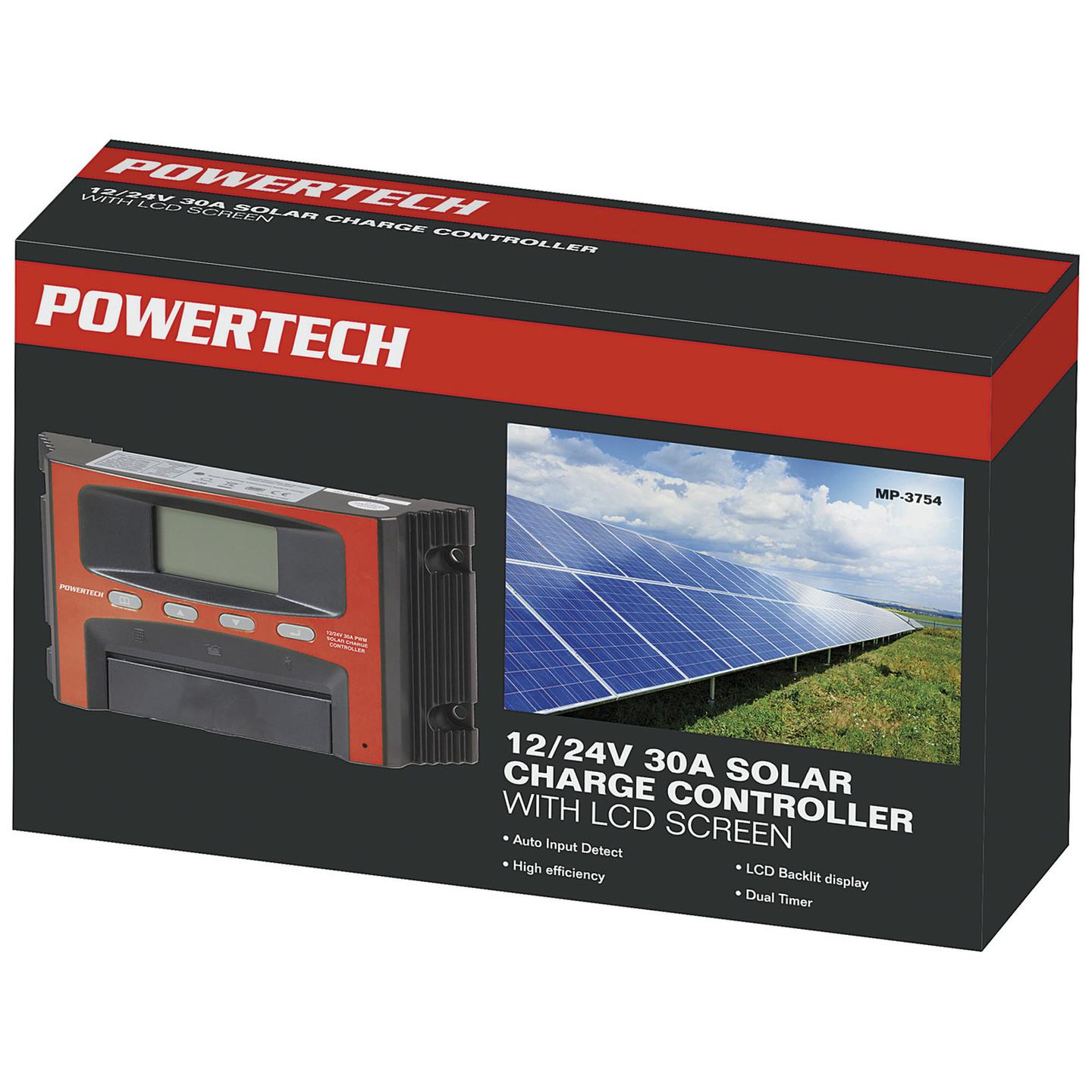 12/24V 30A Solar Charge Controller with LCD Screen