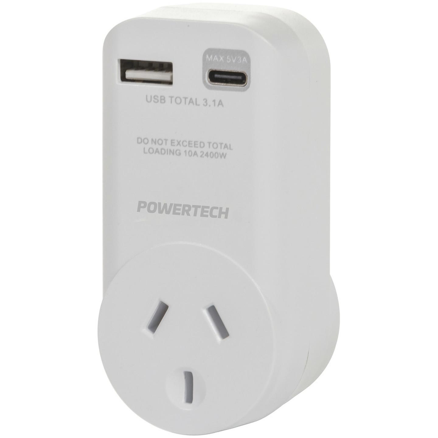 USB AC Charger with Mains Socket