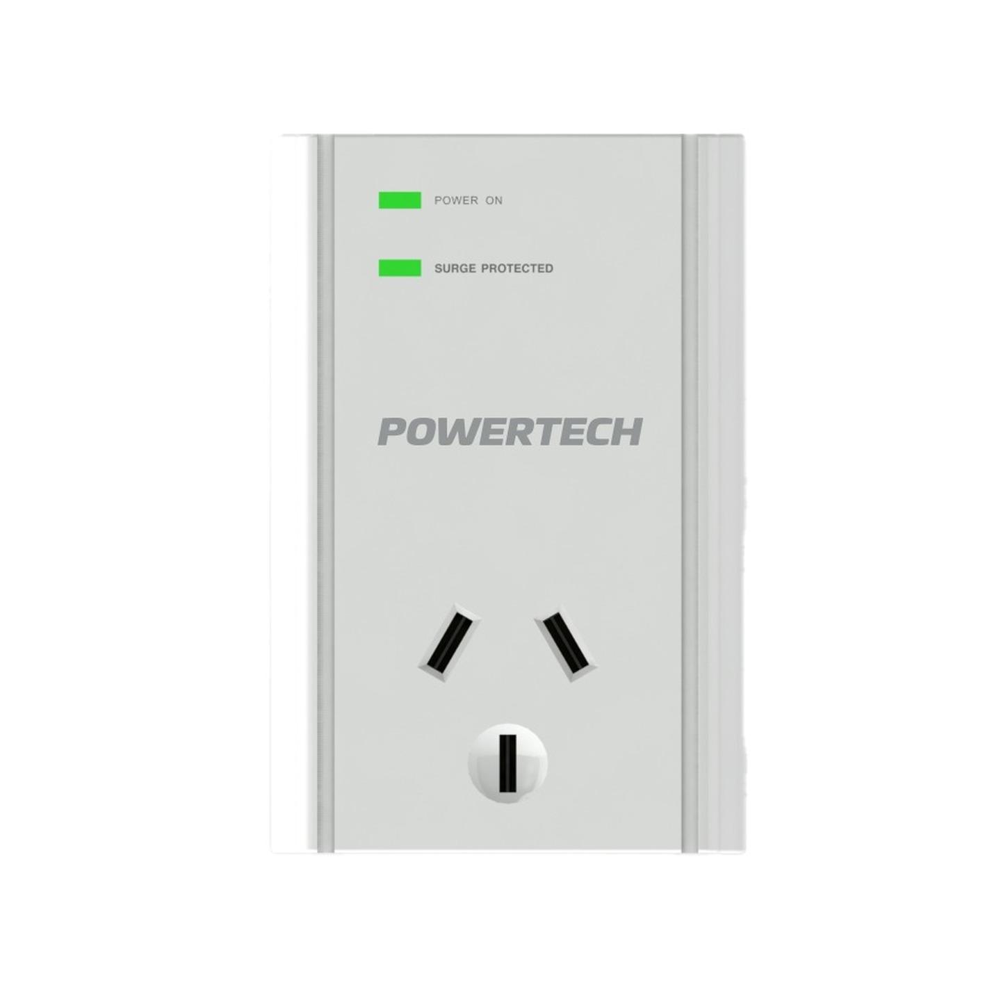 Single Outlet Mains FIltered Surge Protector