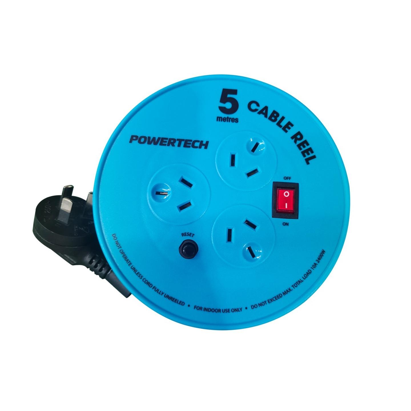 3 Way Round Powerboard With 5M Extension Cord