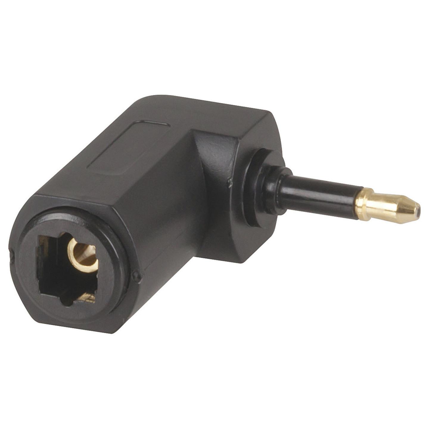 TOSLINK Plug to Socket Right Angle Adaptor