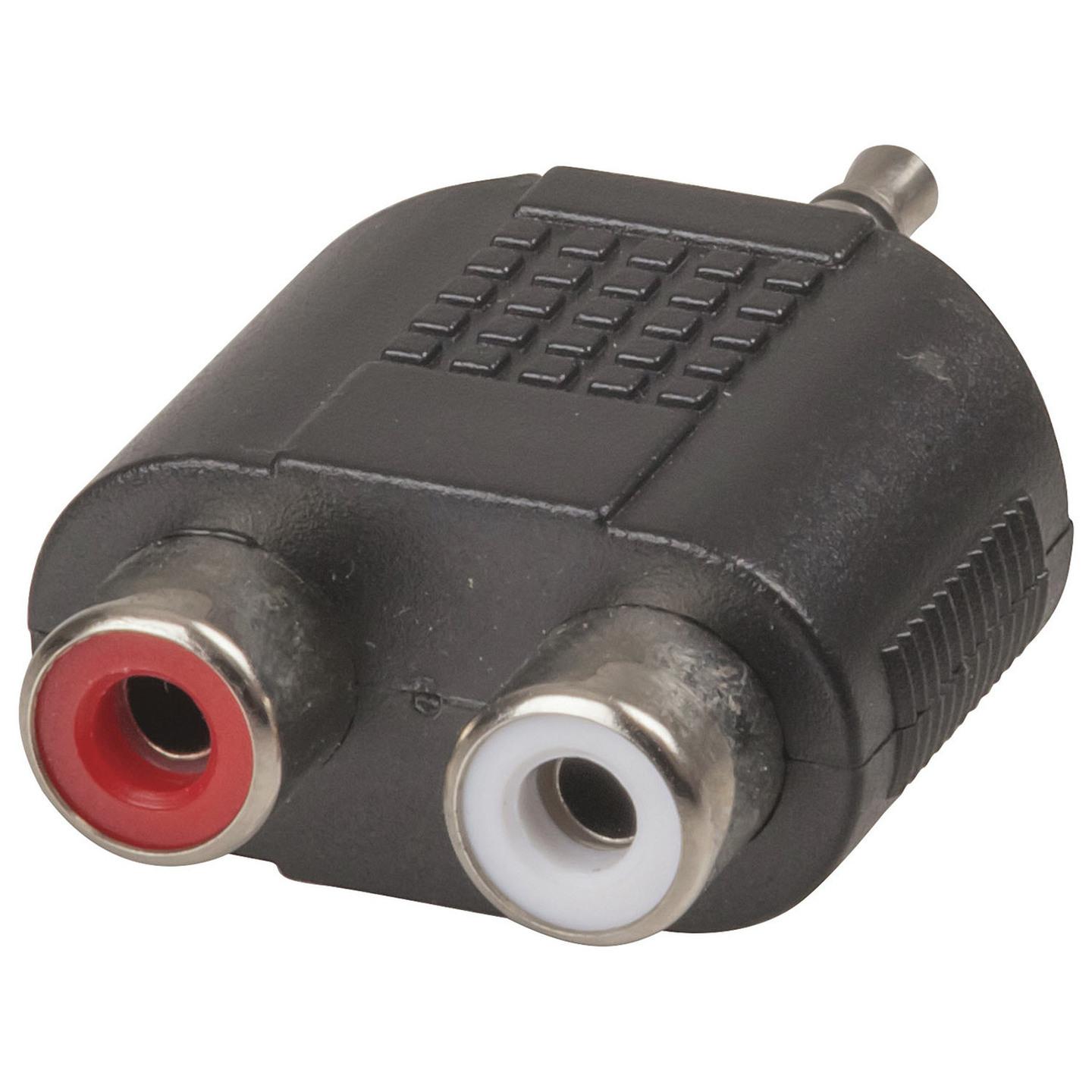 3.5mm Stereo Plug to 2 RCA Sockets Adaptor