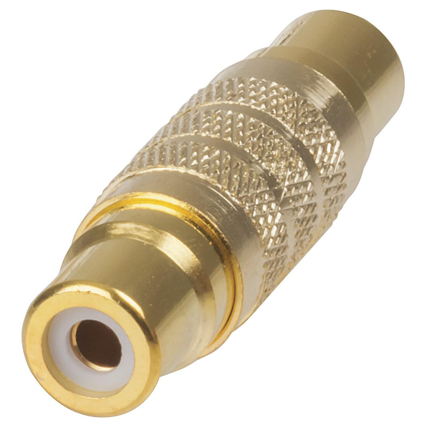 Gold RCA Socket to RCA Socket Adaptor Pack of 2