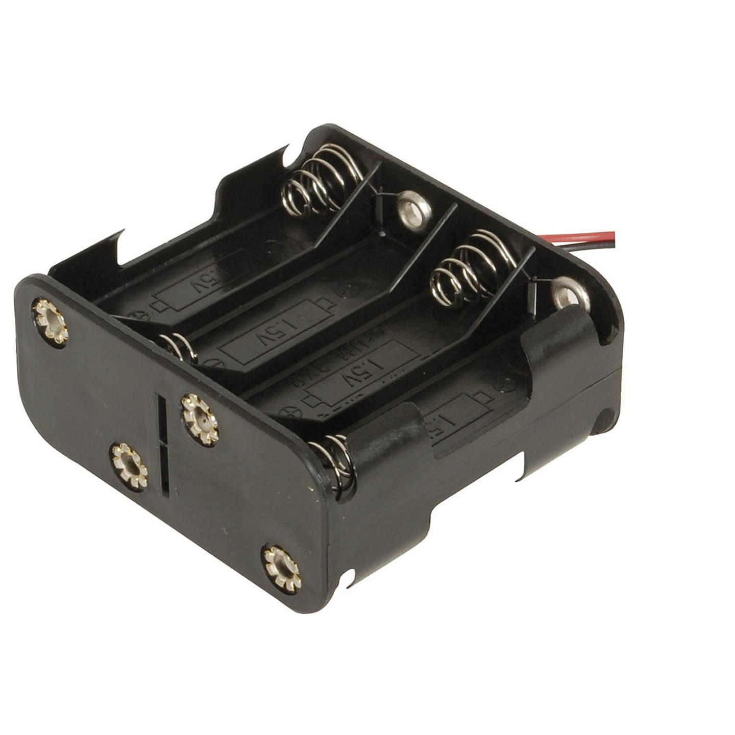 8 X AA 2 Rows of 4 Square Battery Holder