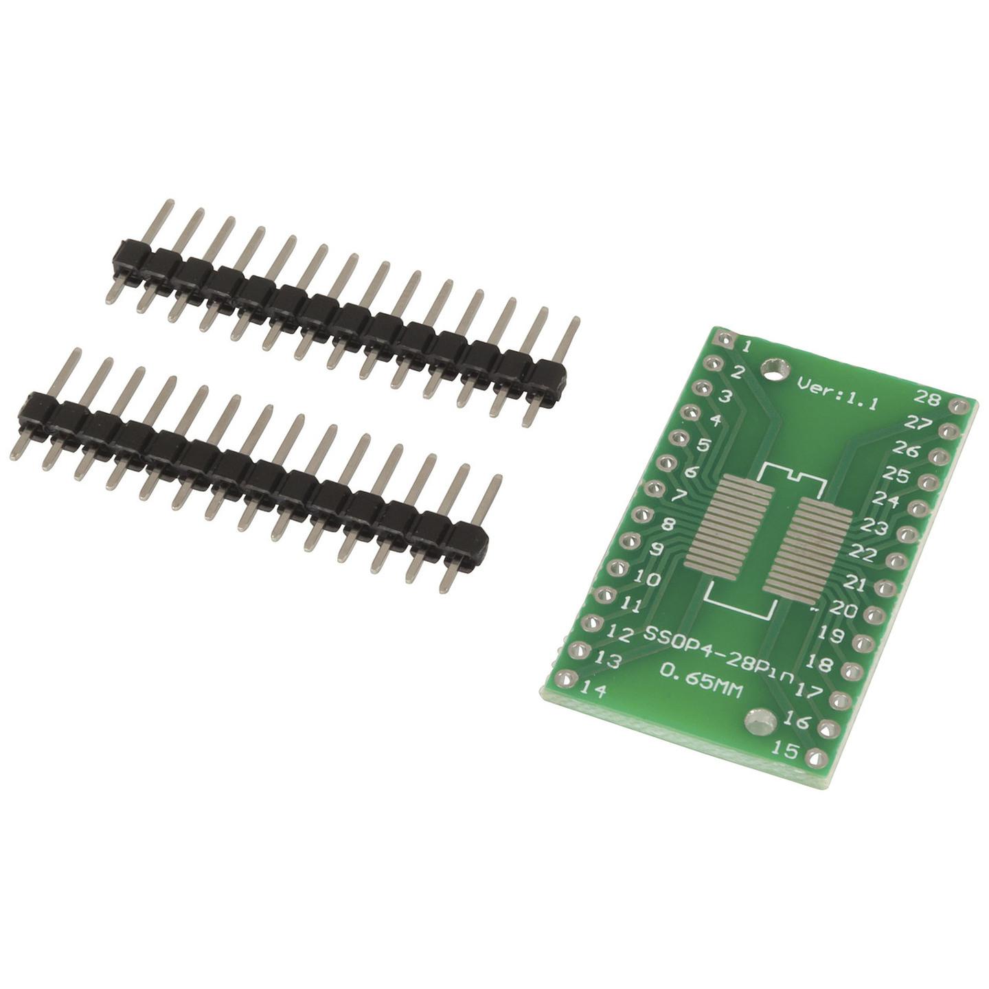 28 pin SOIC/SOP to DIP Breadboard Adaptor