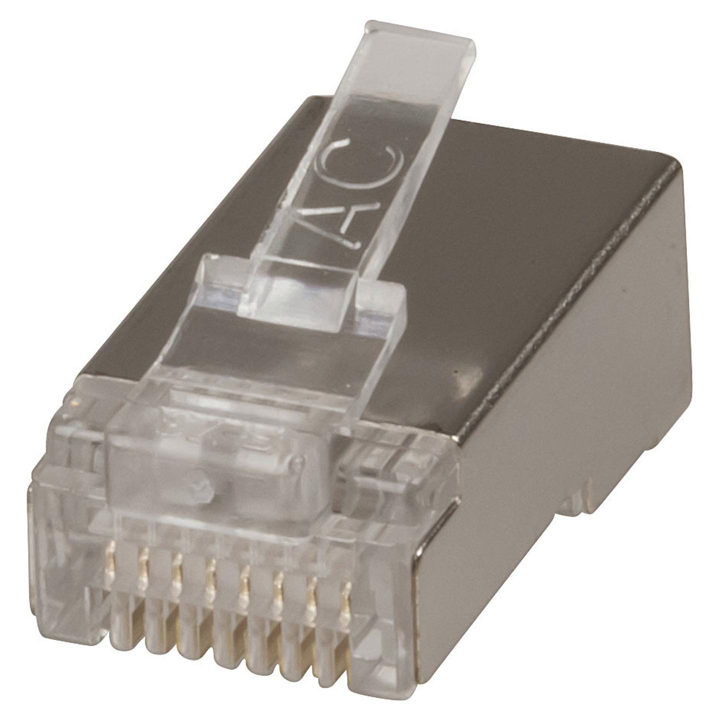 8P/8C Screened RJ45 Plug to Suit Stranded cable - 10 Pack