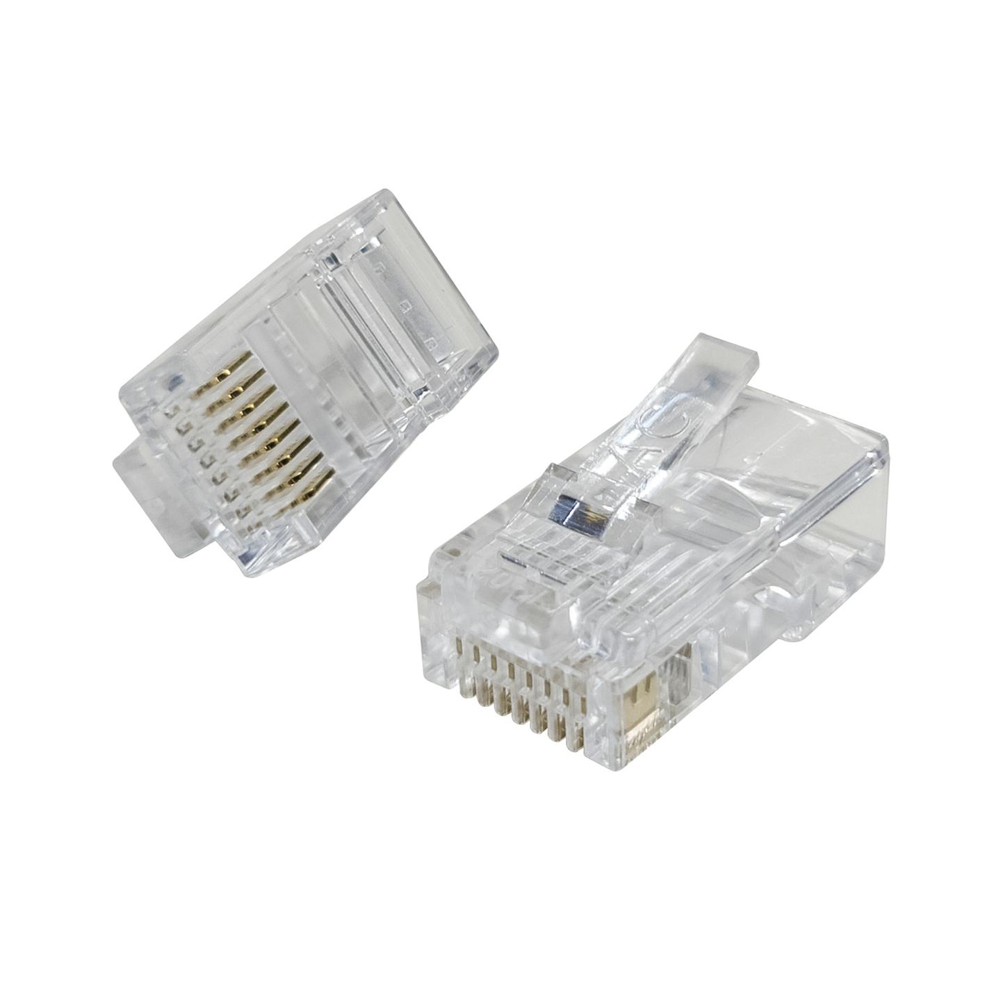 RJ45 Telephone plugs for SOLID CORE Cable - Pack of 50