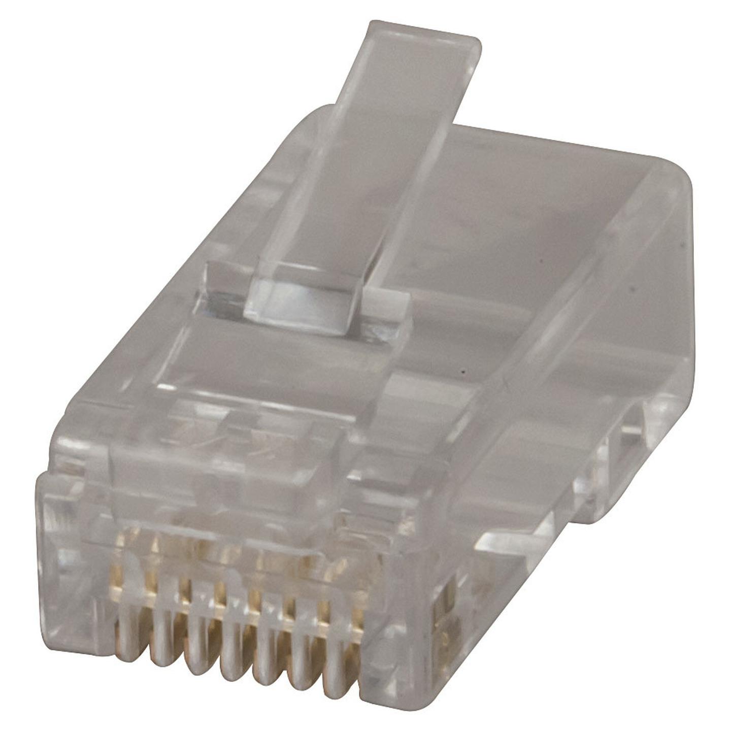 RJ45 Modular Plugs for Stranded and Solid Cat 6 Cable Pack of 10