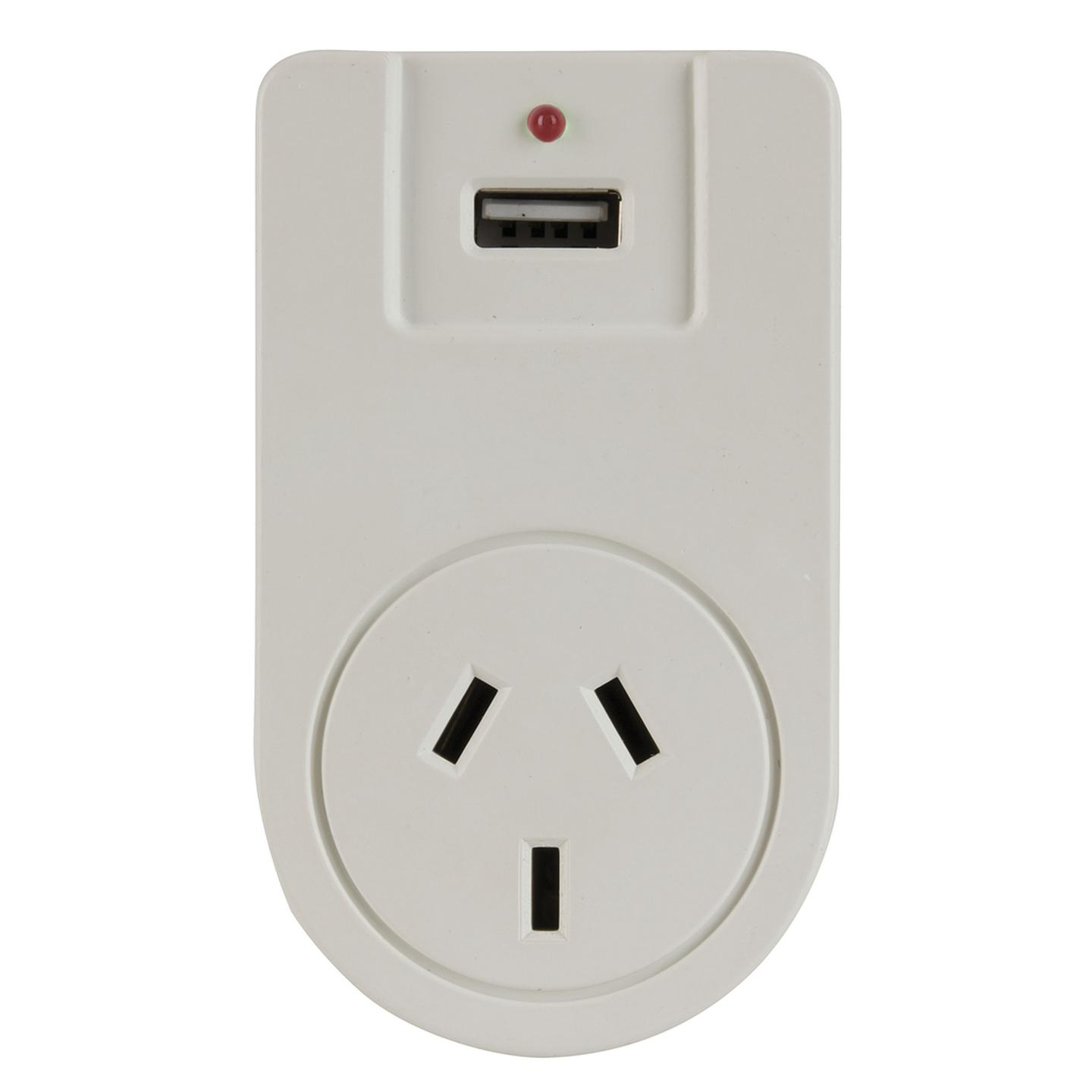 Europe Mains Travel Adaptor with USB