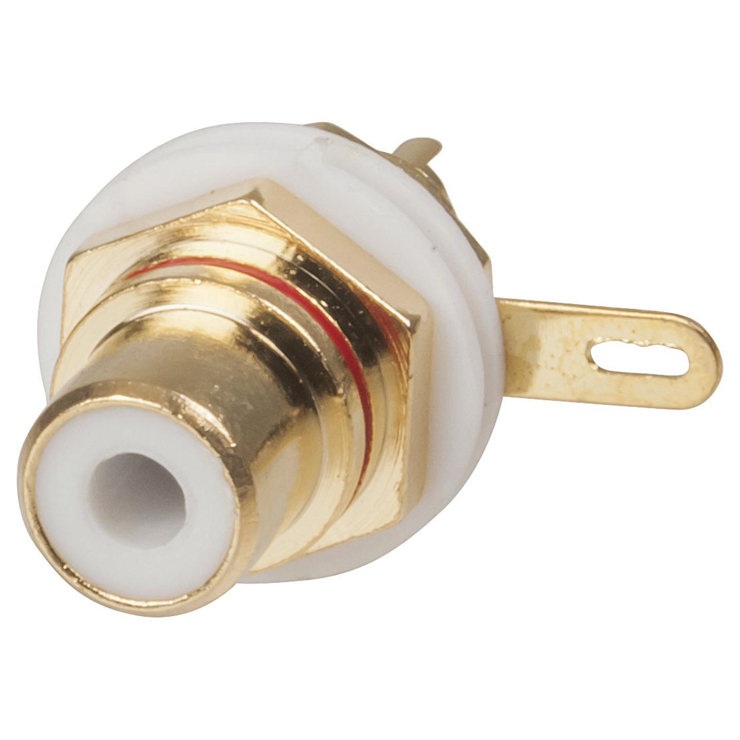Red High Quality RCA Gold Insulated Socket