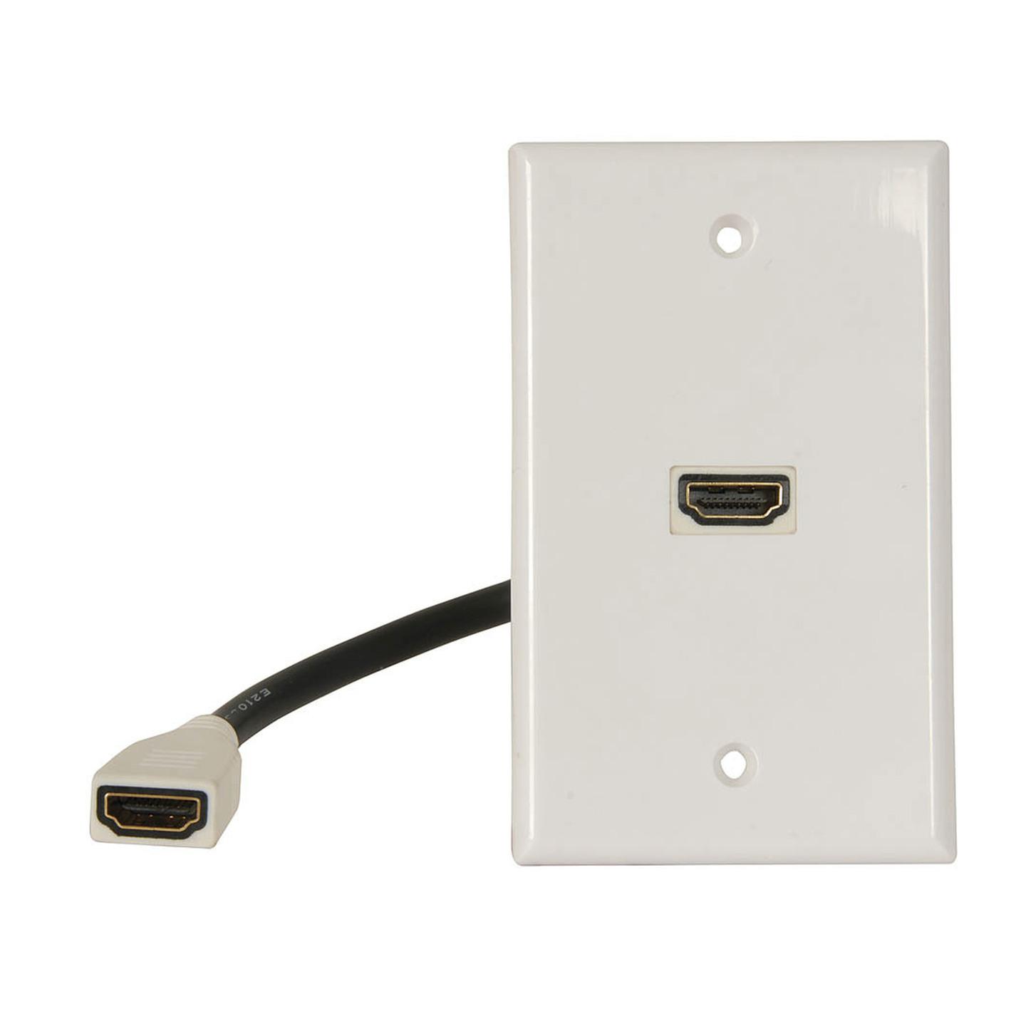 HDMI 2.0 wall plate with flylead