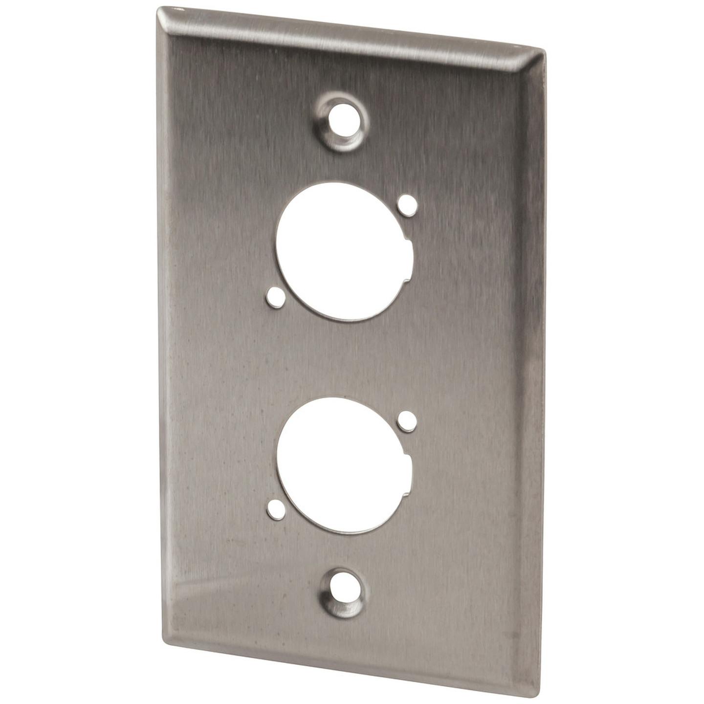 Stainless Steel Wall Plate Dual XLR