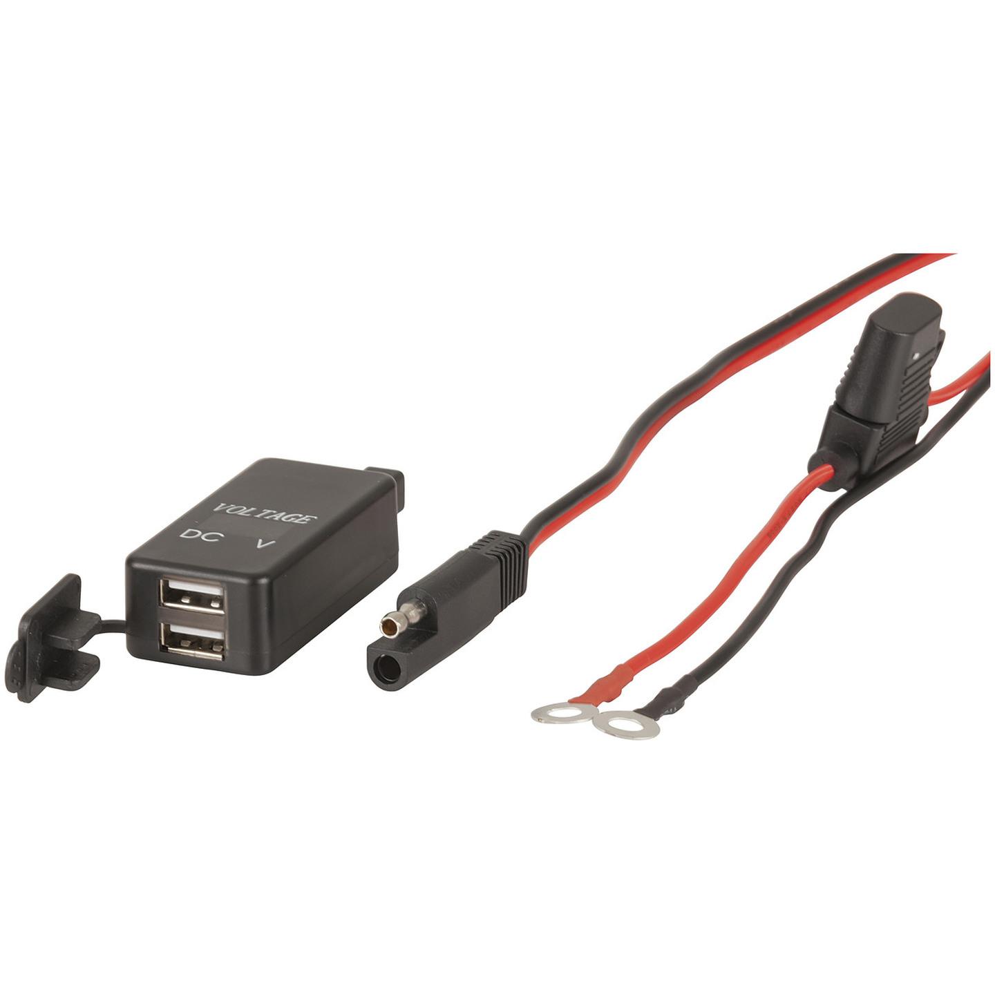 12/24VDC Dual USB Charger with Voltage Display