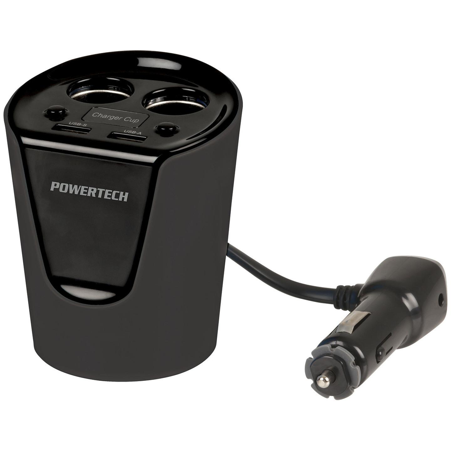 USB Cup Holder Charger and Double Adaptor