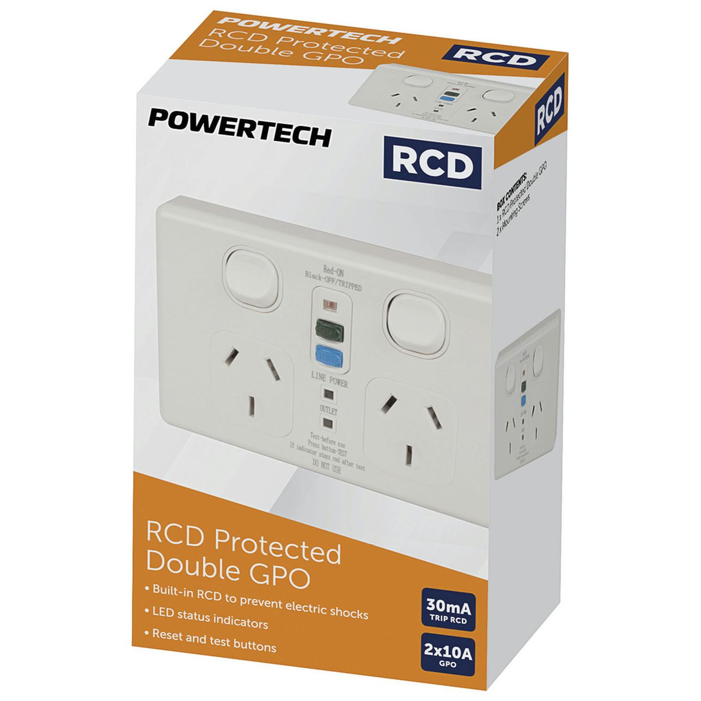 10A Double GPO Power Point with In-built RCD