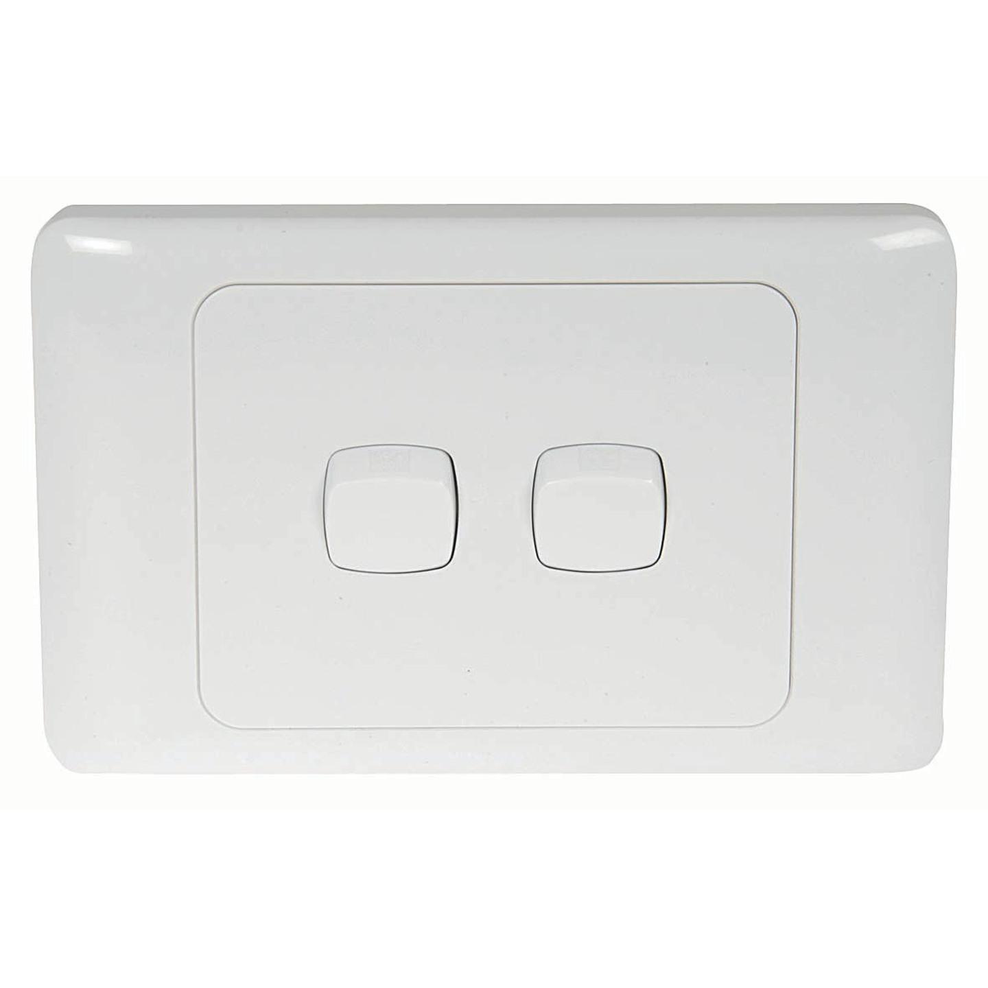 Mains Wall Switch Double