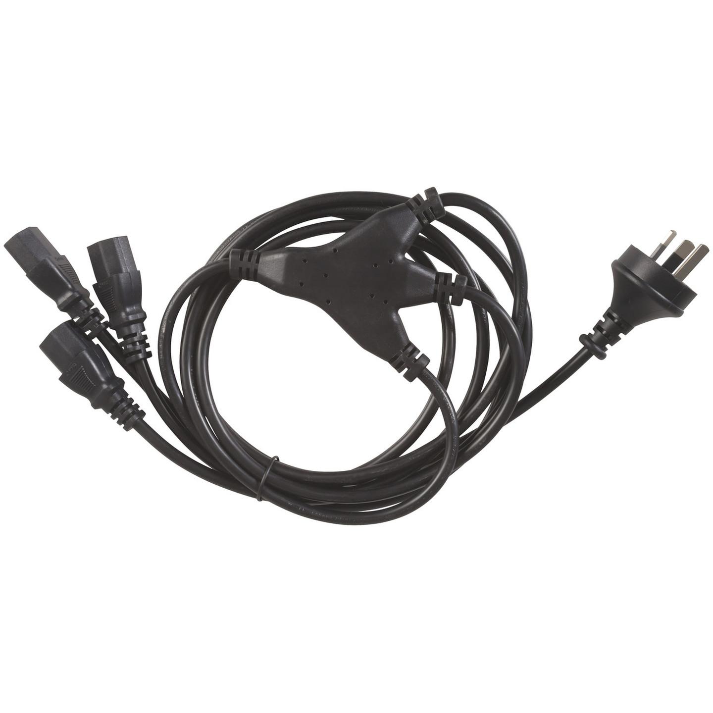 3-Outlet IEC Mains Cable