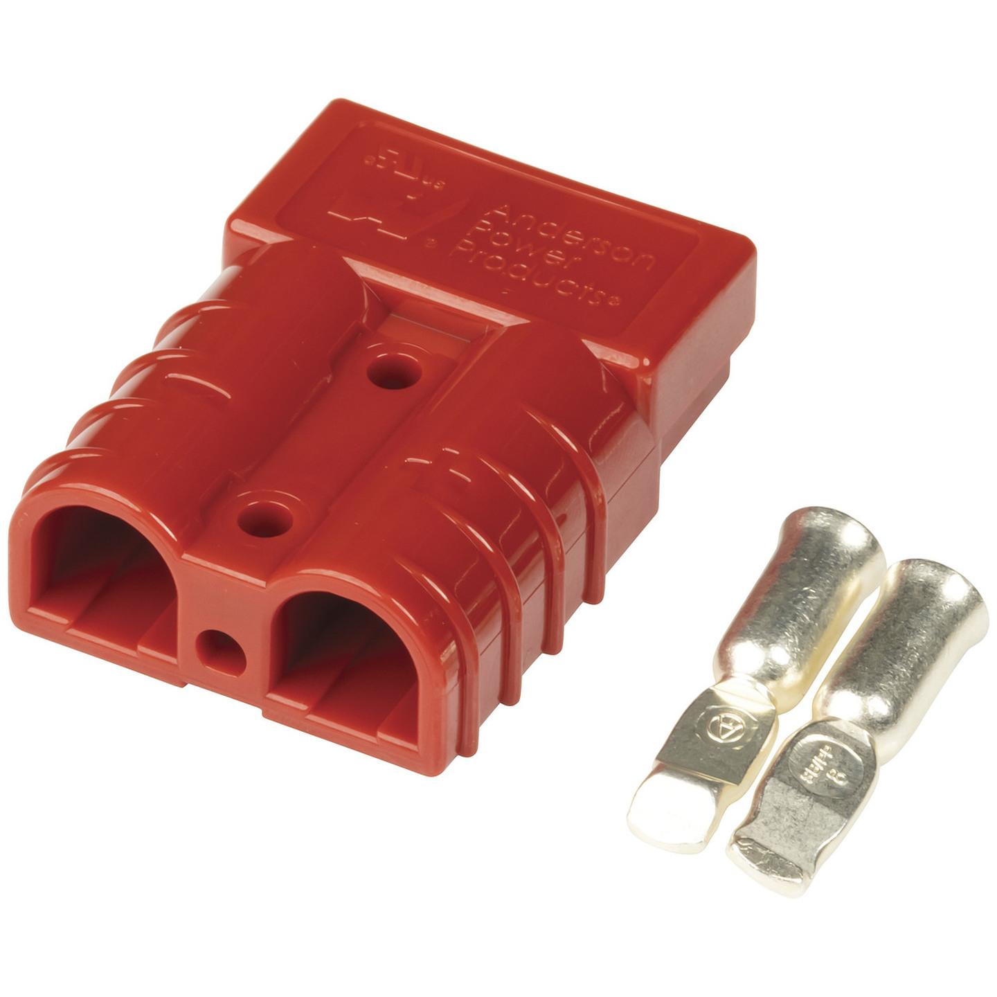 Anderson 50A Power Connector 8 Gauge Contacts - Red