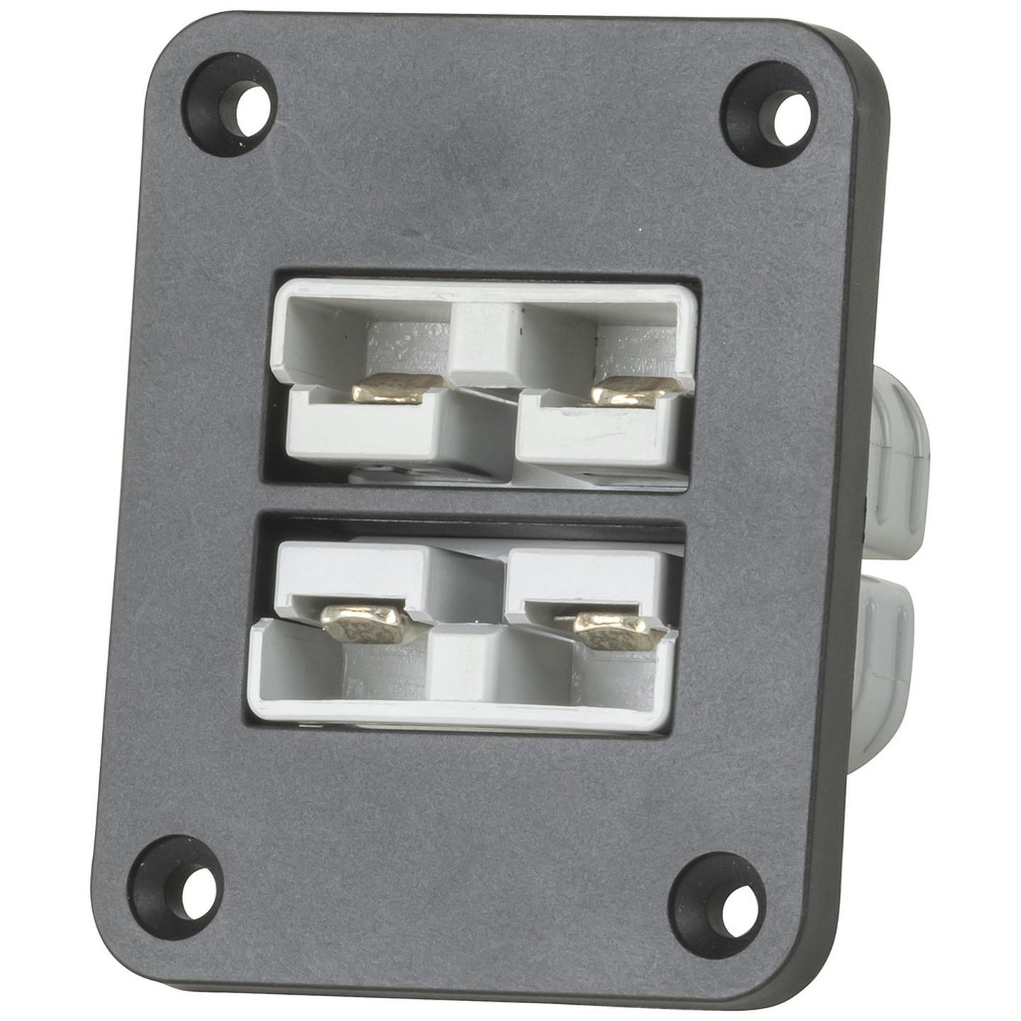 Panel Mount with Two 50A Battery Connectors
