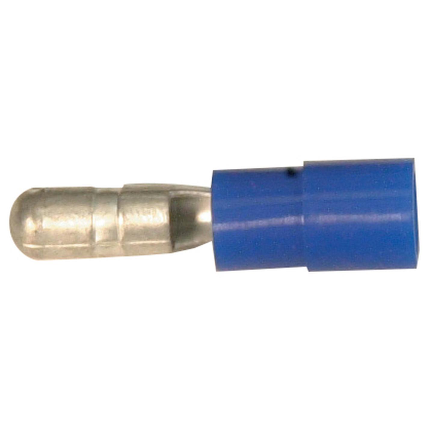 4mm Blue Male Bullet Style Crimp Terminal - Pack of 100