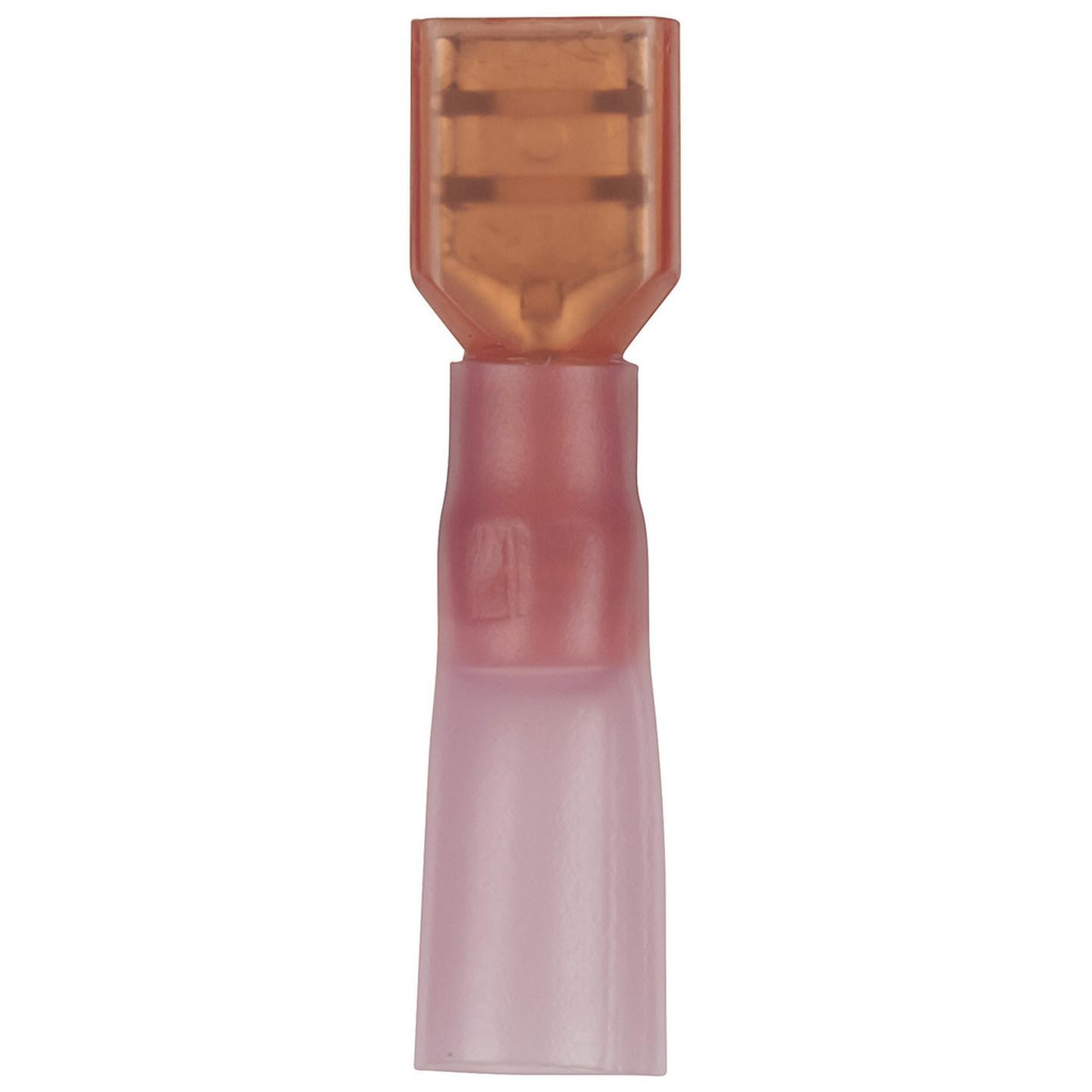 Fully Insulated Female Spade - Red - Packet of 8 - Self Sealing Quick Connectors