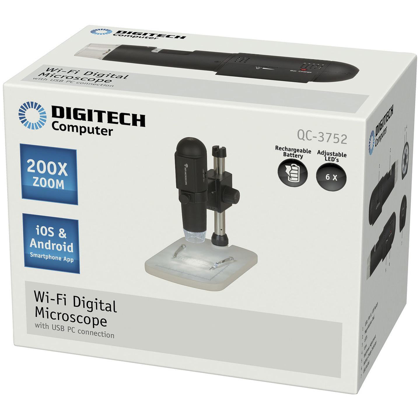 2MP Wi-Fi Digital Microscope with Professional LED Backlit Stand