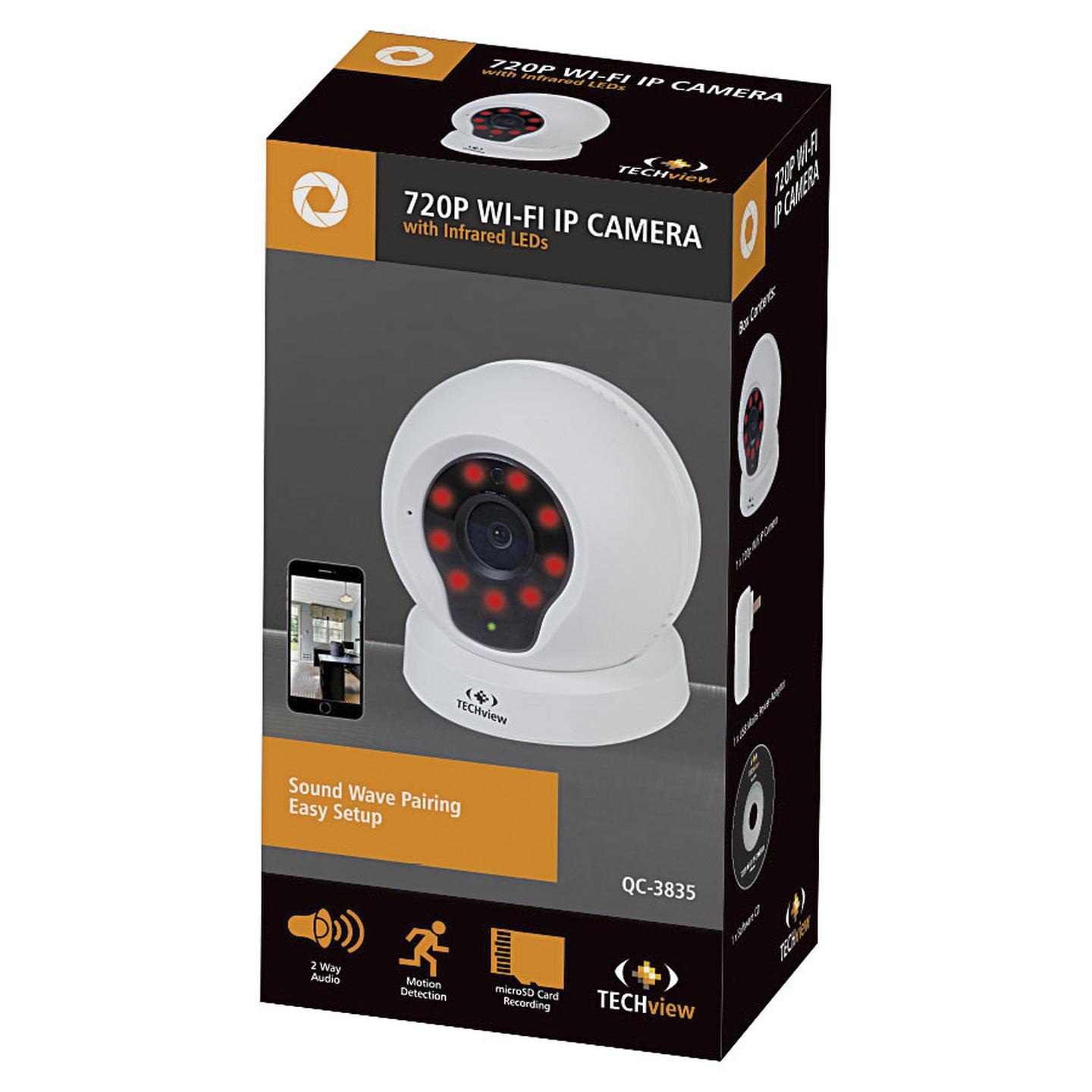 720p Wi-Fi IP Camera with Infrared LEDs