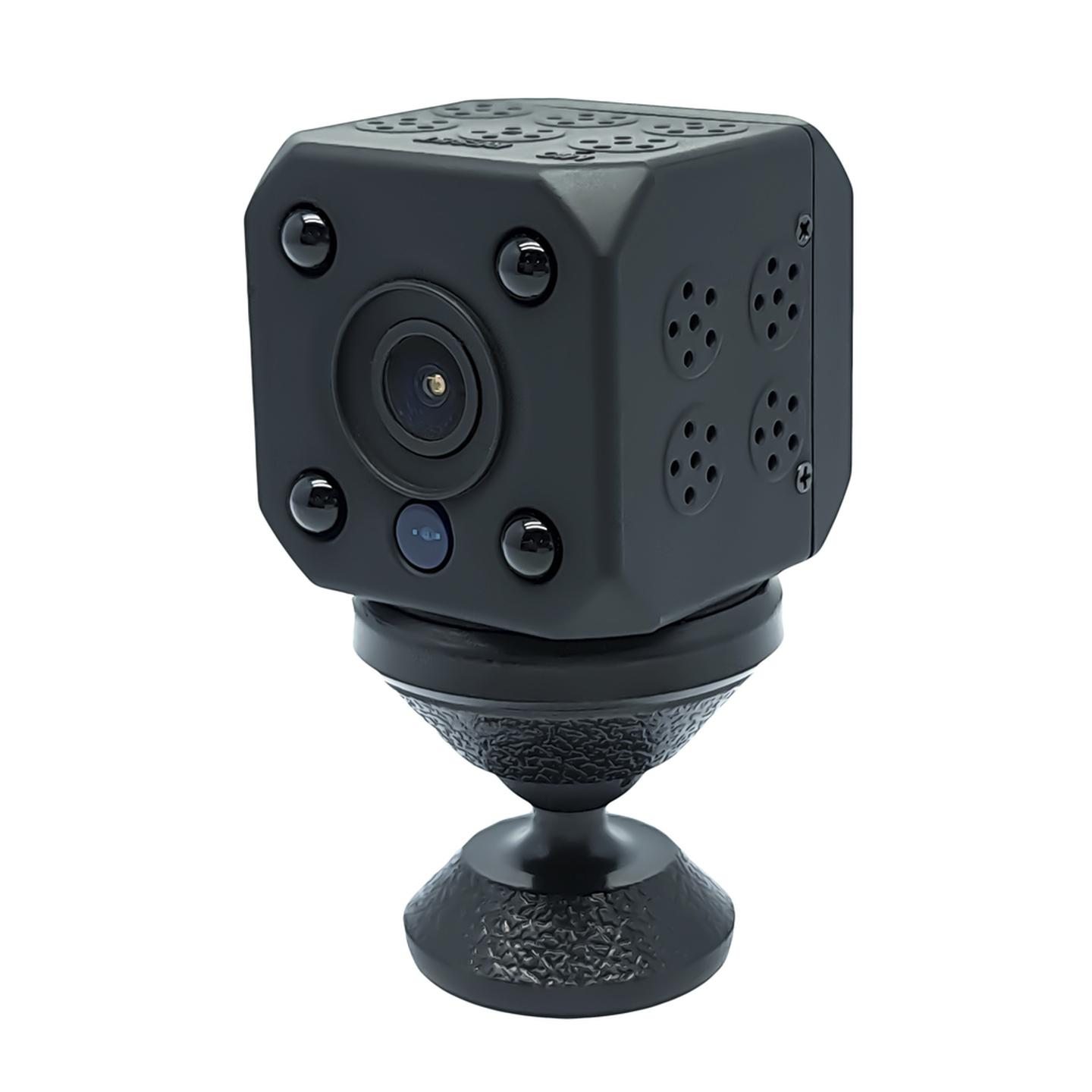 Miniature 1080p WiFi IP Camera with Rechargeable Battery and IR LEDs for night vision