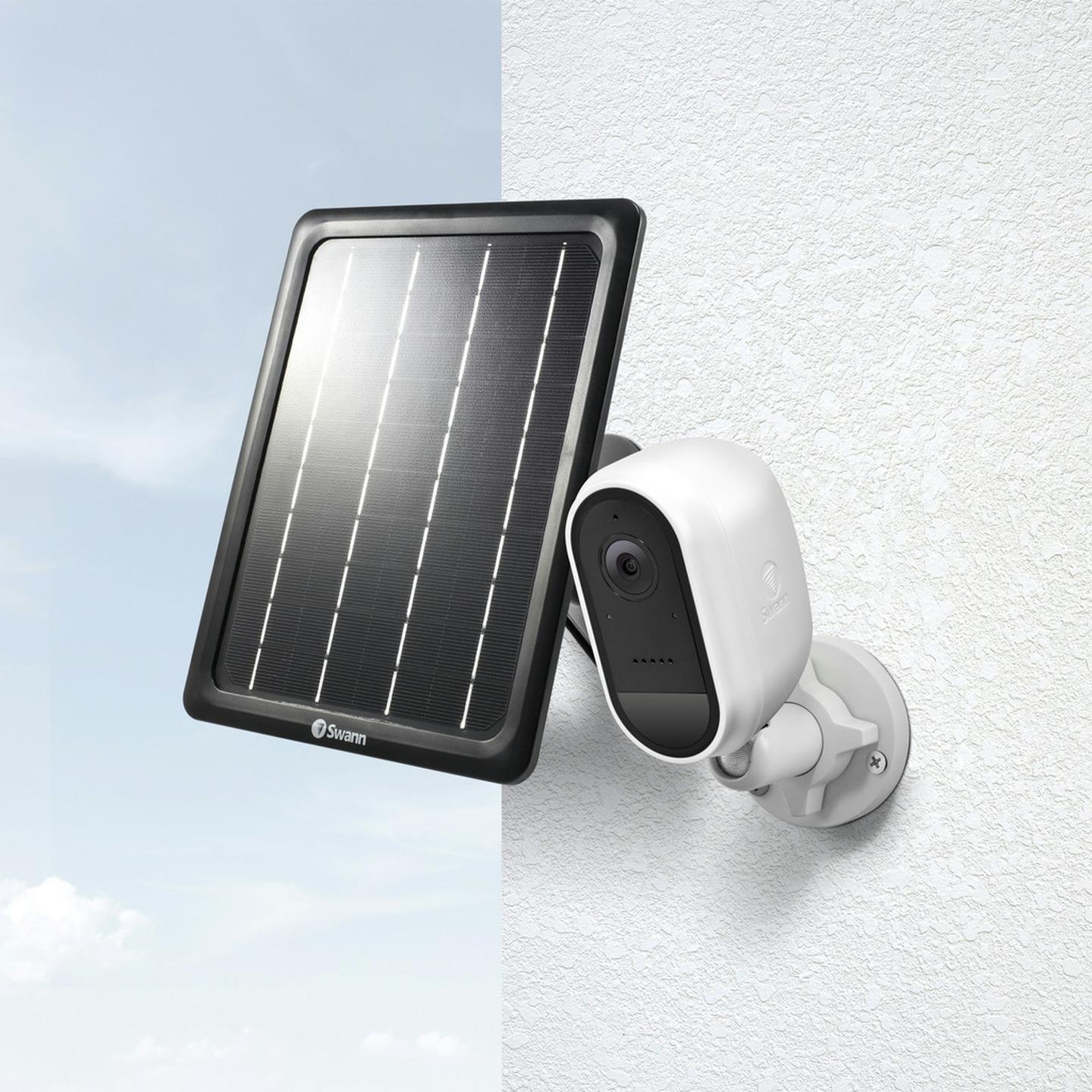 Swann 1080p Battery Powered Smart Wifi Camera  Solar Panel