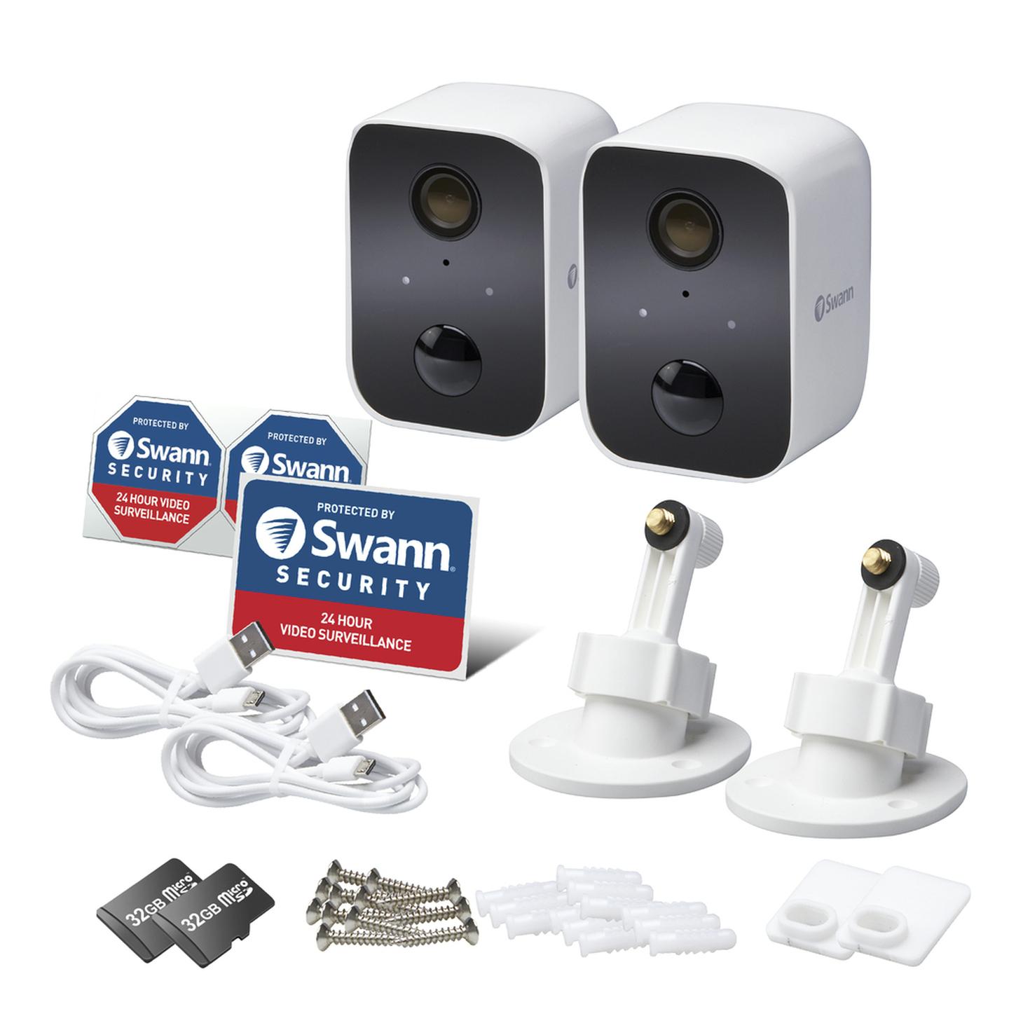 Swann Wi-Fi Battery Powered Twin Pack Cameras