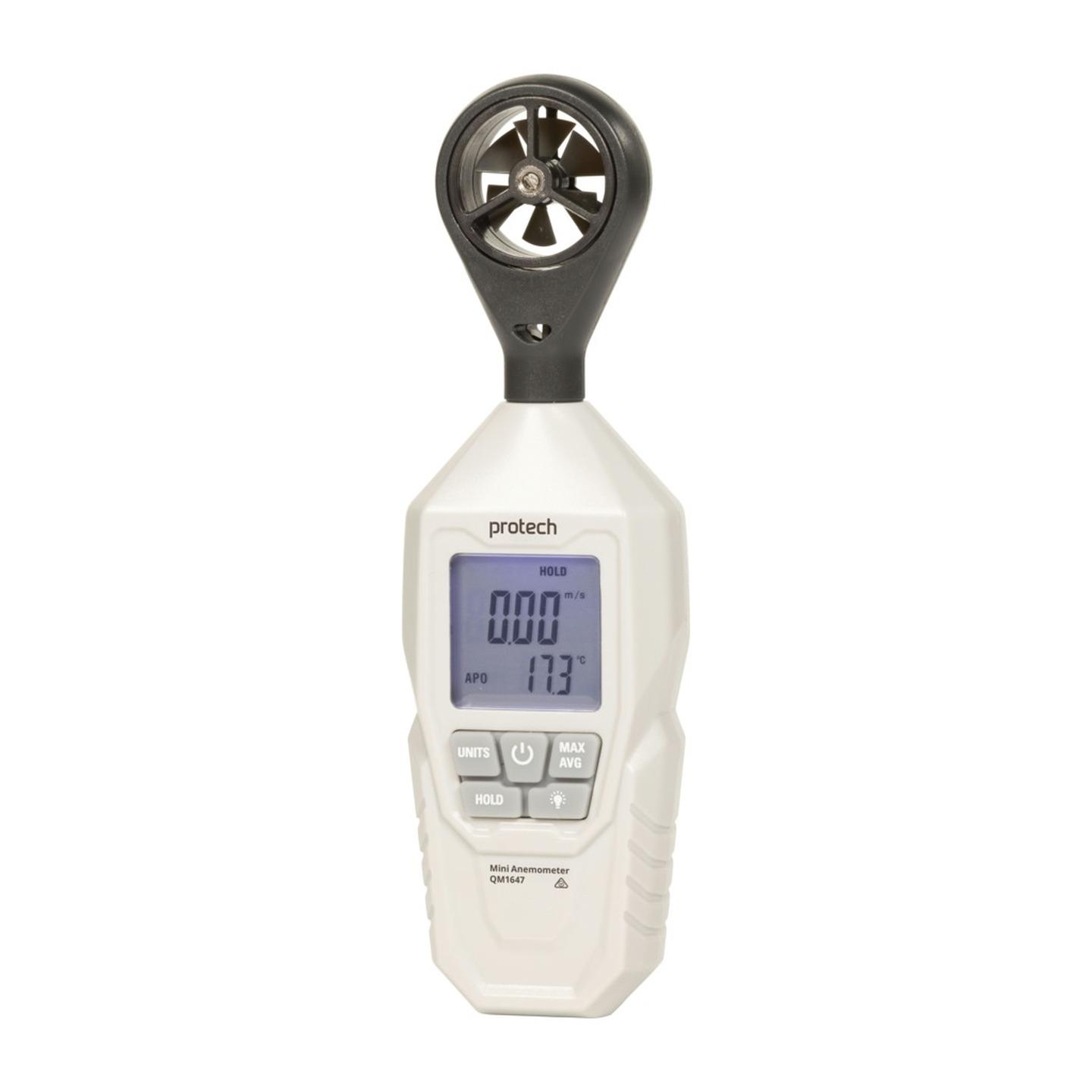 Hand-held Anemometer with Temperature