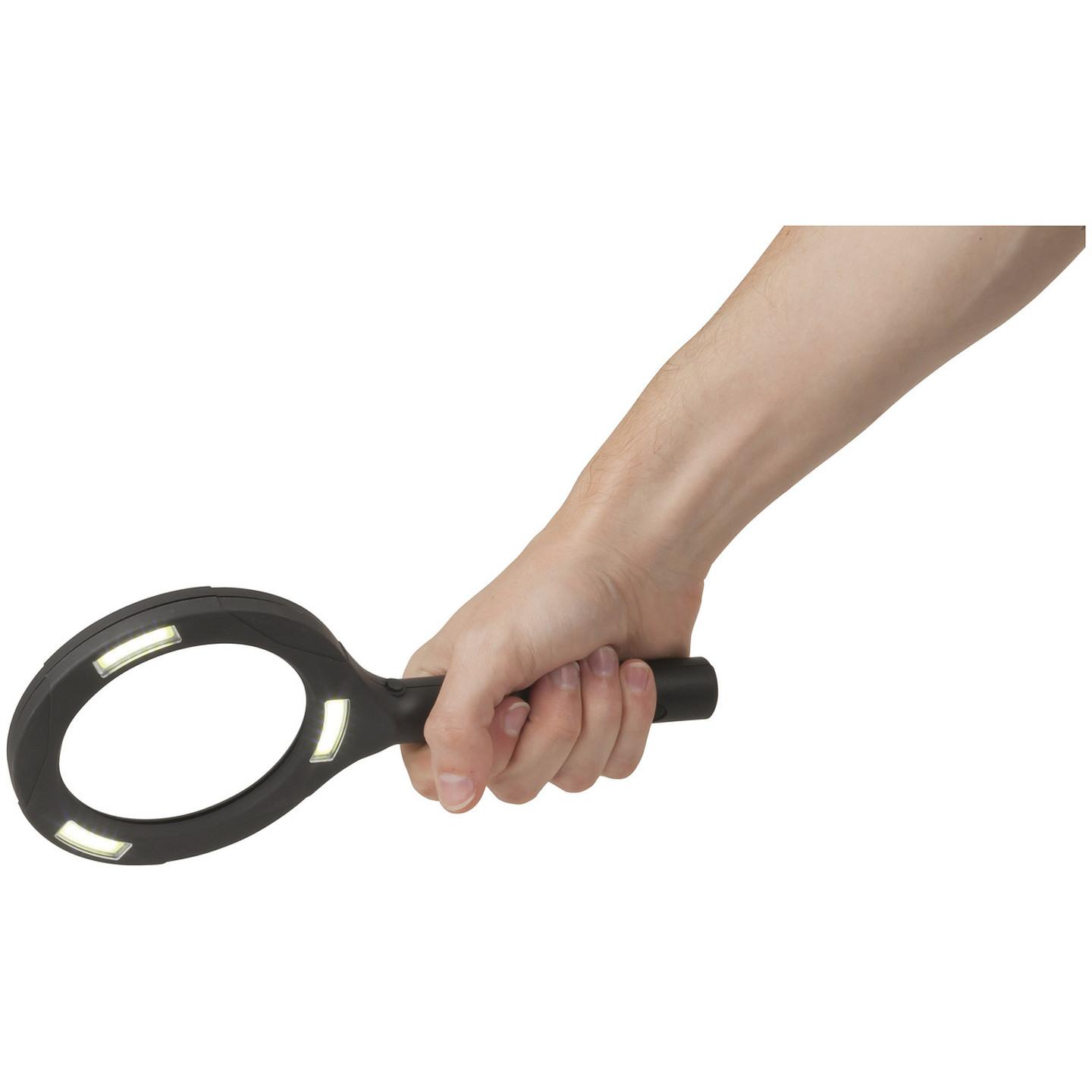 Hand-Held Magnifying Glass with COB LEDs