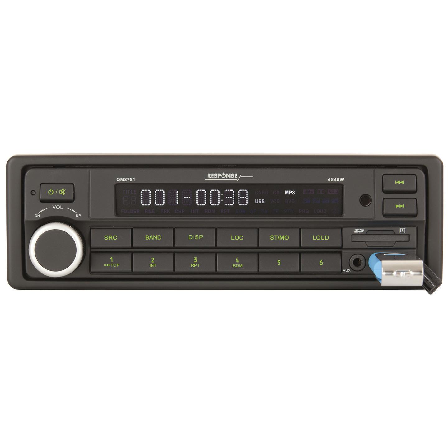 In-Dash MP3 Player with Radio