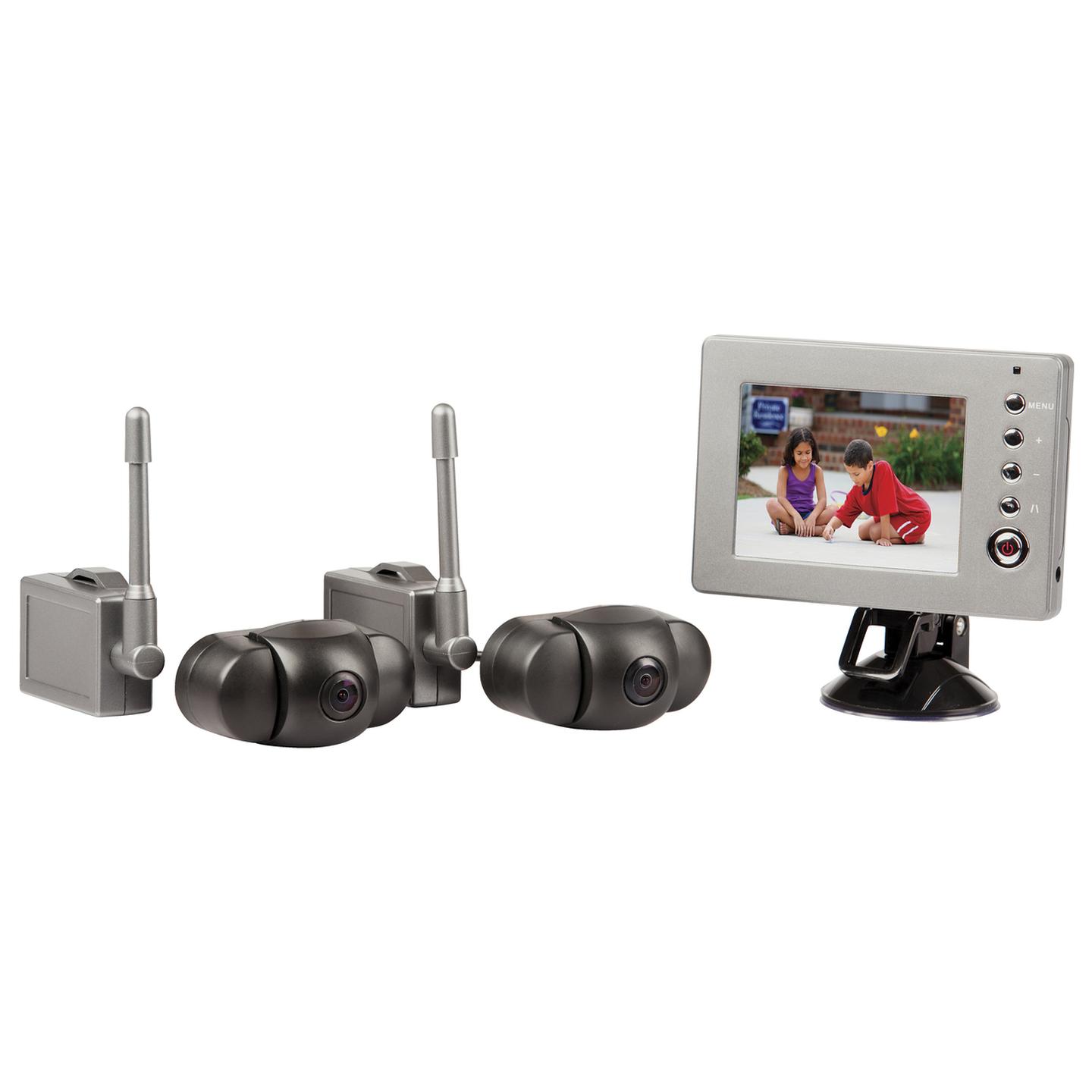 Wireless 2.4GHz Reversing Cameras and LCD Monitor Kit - 2 Cameras