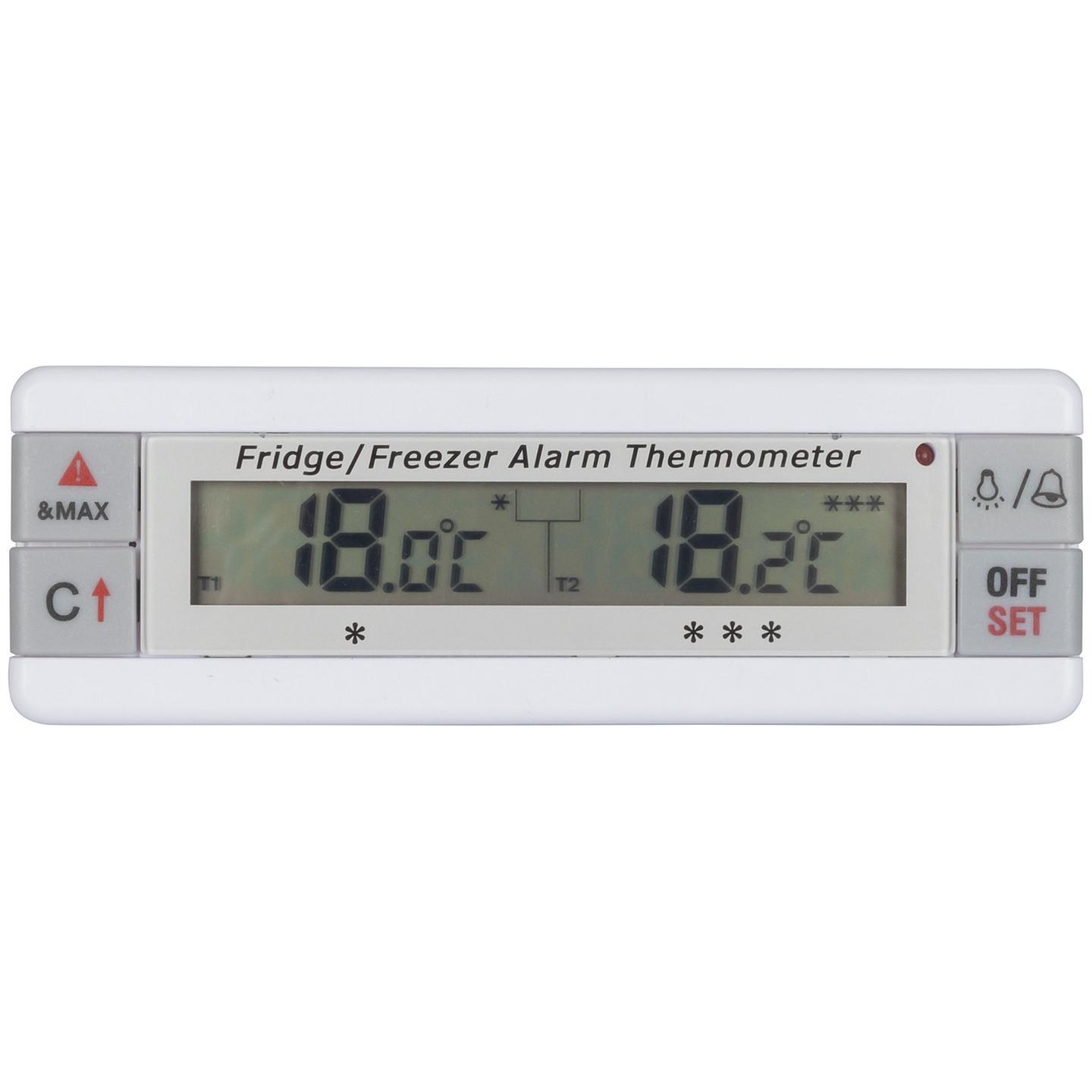 Dual Display Digital Thermometer for Fridge Freezer with Dual Probes