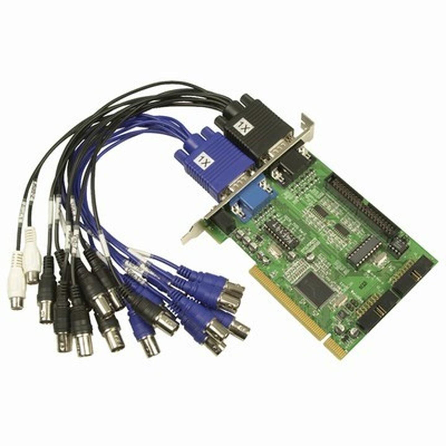 Four Channel Surveillance Video Recording Card with MPEG4 Compression