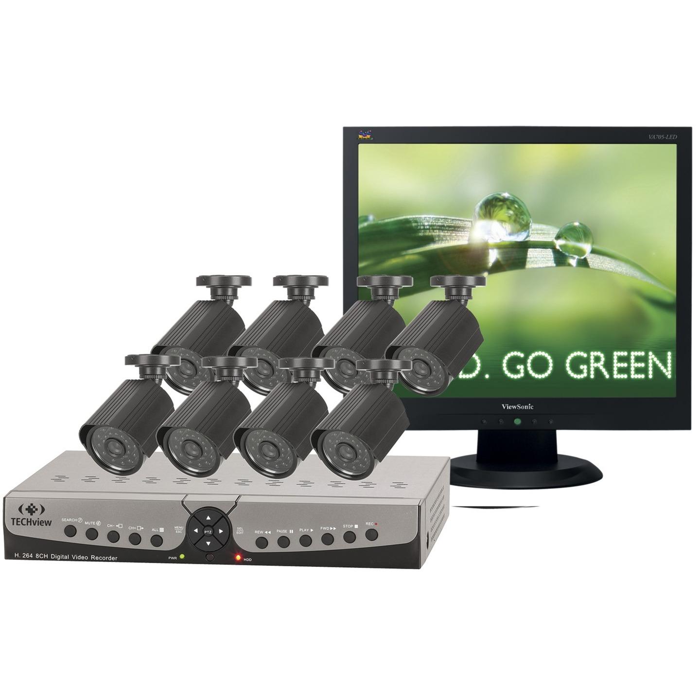 8 Channel DVR Kit with 4 Extra Cameras