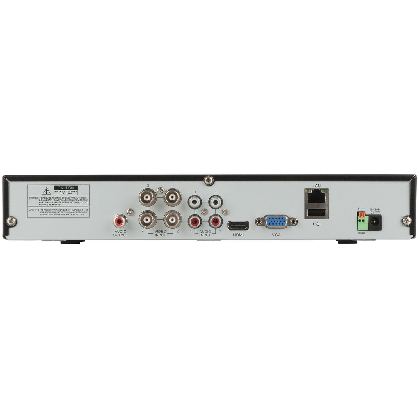 4 Channel 720p AHD DVR Kit with 4 x 720p Cameras