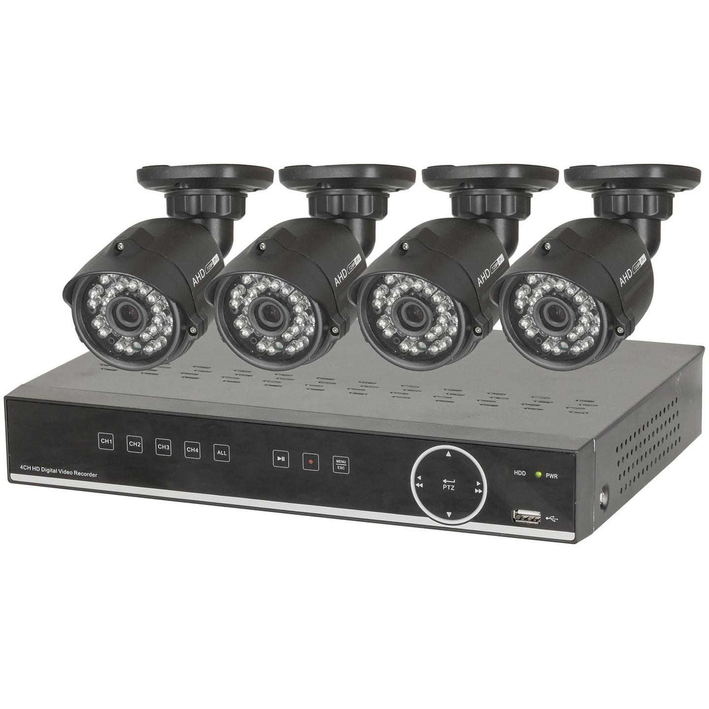 Network 16 Channel AHD DVR with 4 x 720p Cameras