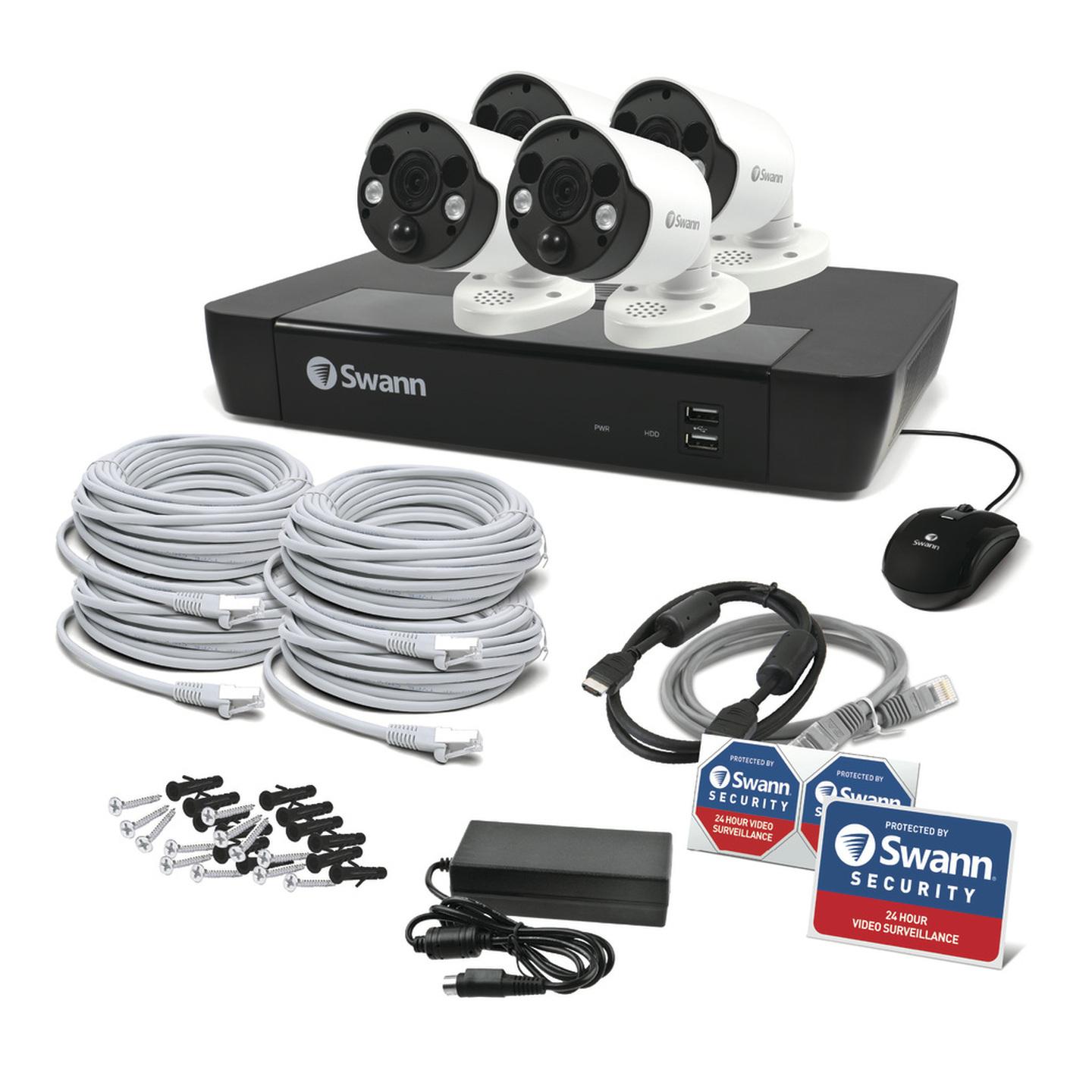 Swann 8CH NVR Kit with 4 x 6K PIR Cameras