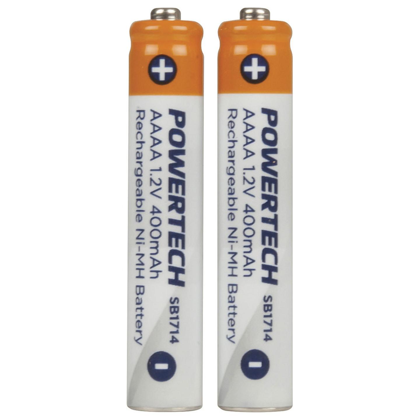 1.2V AAAA Ni-MH Batteries 400mAh - Packet of 2
