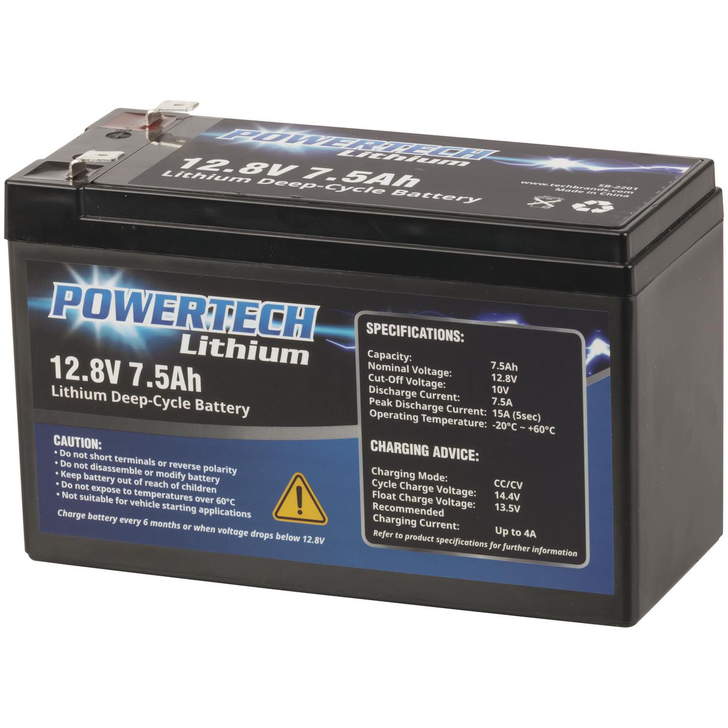 12.8V 7.5Ah Lithium Deep Cycle Battery
