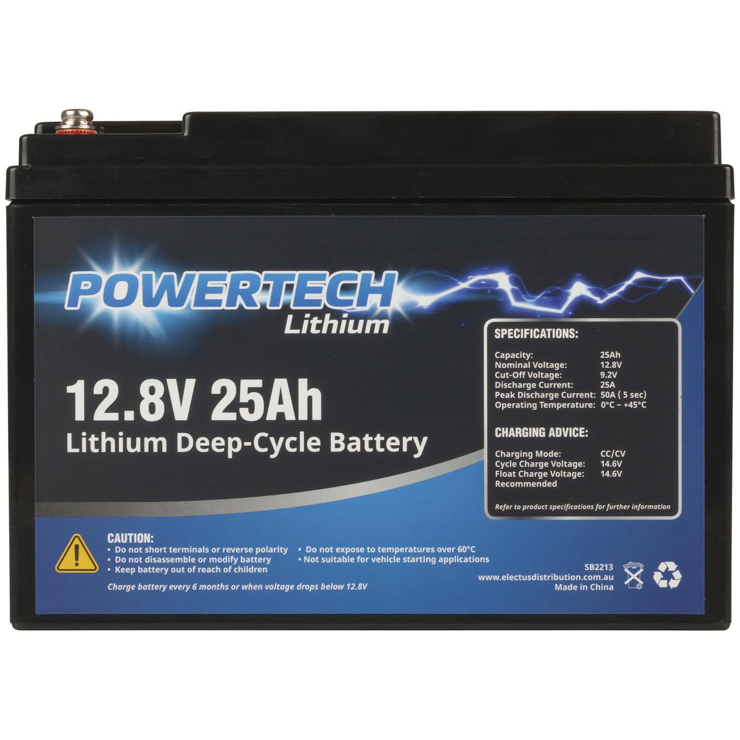 12.8V 25Ah Lithium Deep Cycle Battery